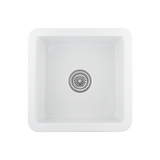 18335-Hendricks-Single-Fireclay-Sink-457mm Front-1 Waste