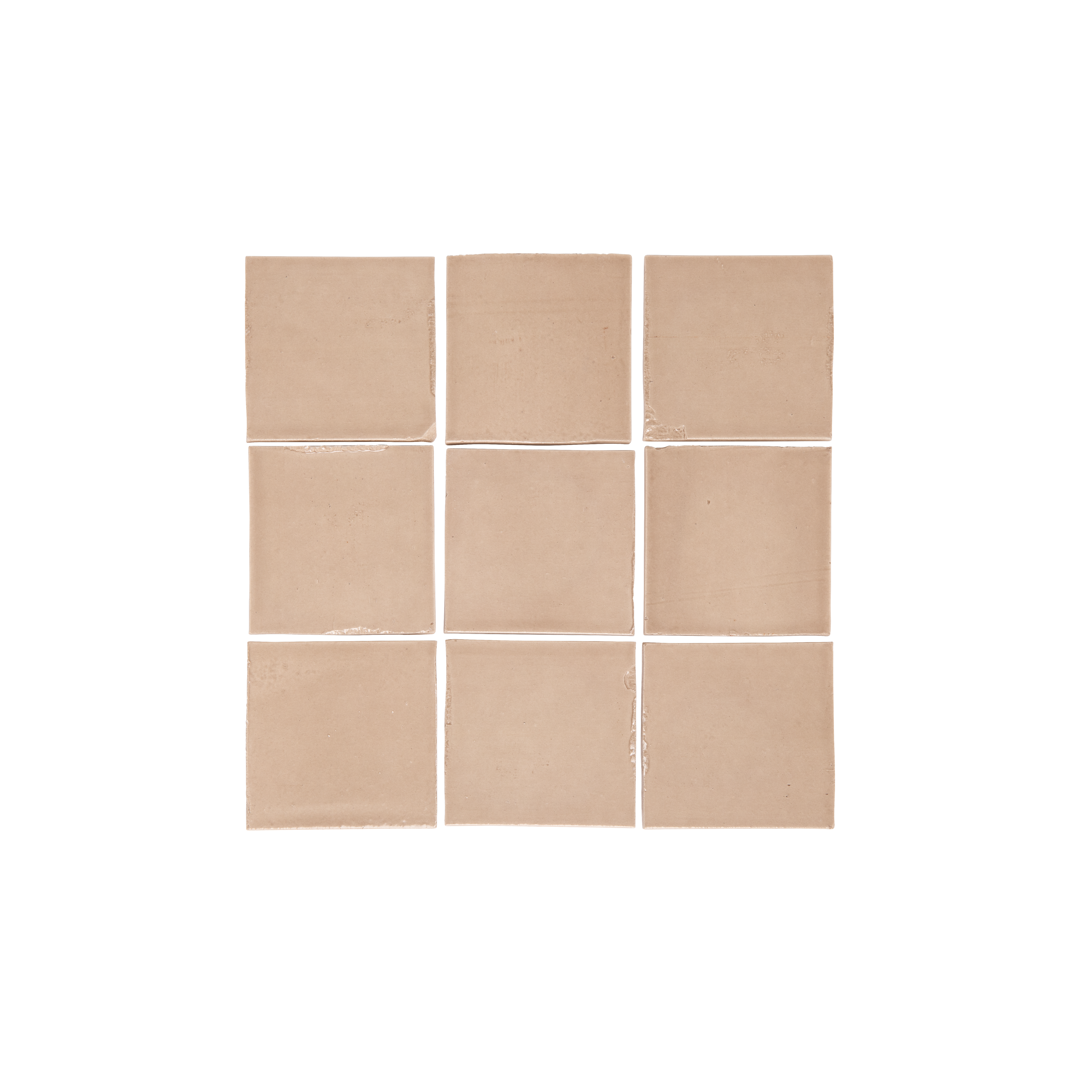 Rommani Handmade Zellige Square Tile - Latte