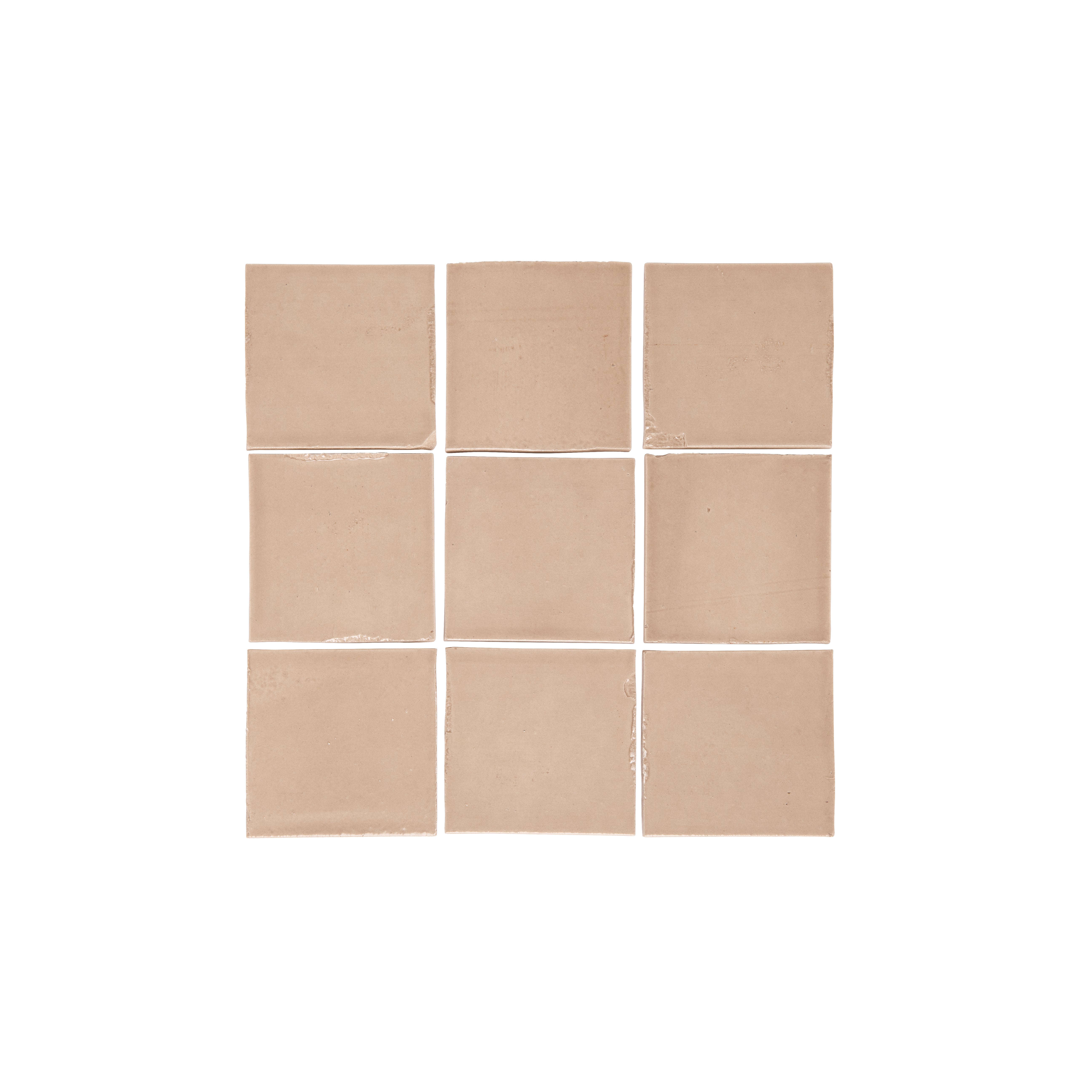 Rommani Handmade Zellige Square Tile - Latte