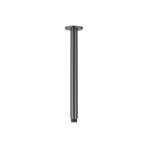 Shower Dropper Round 300mm - Brushed Gunmetal