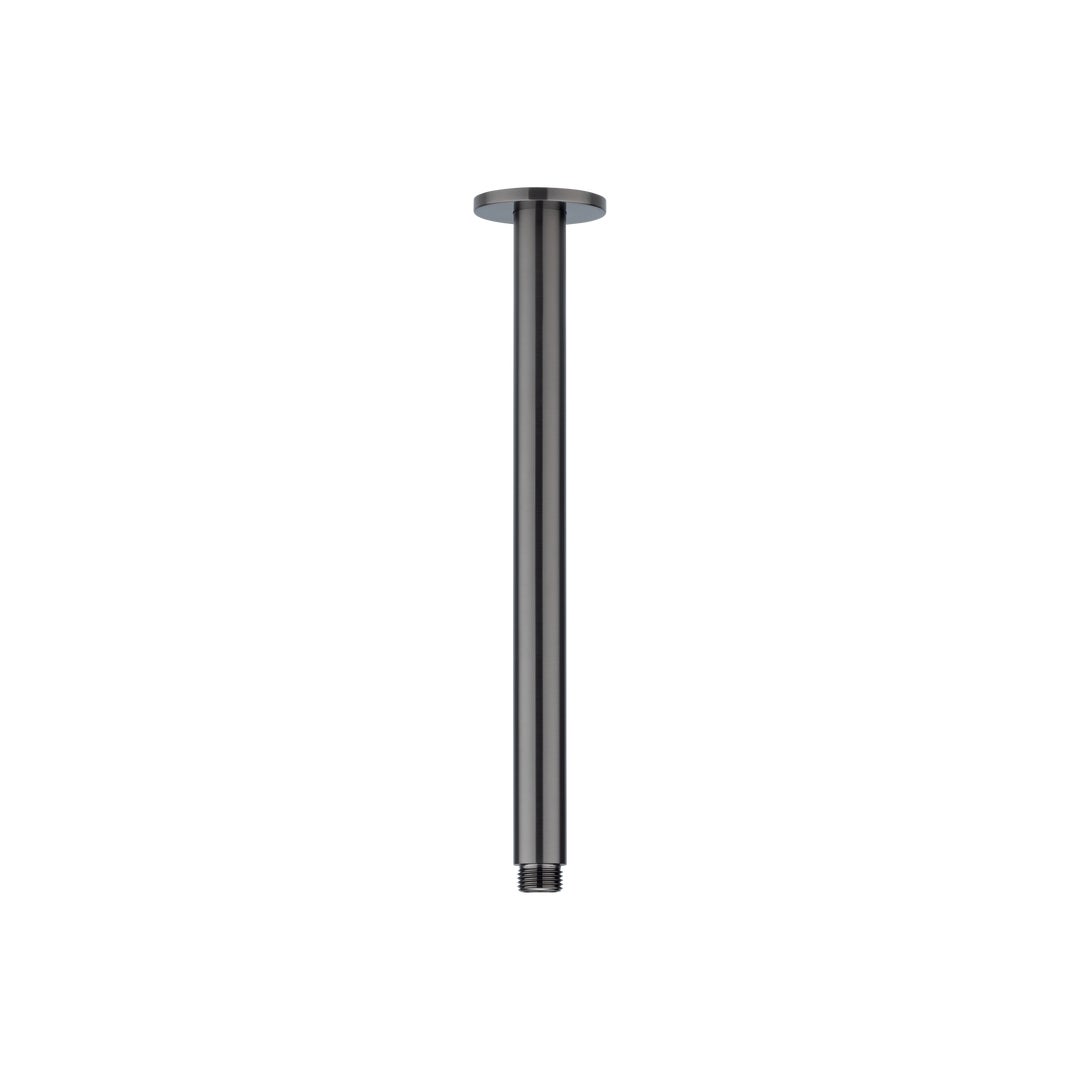 Shower Dropper Round 300mm - Brushed Gunmetal