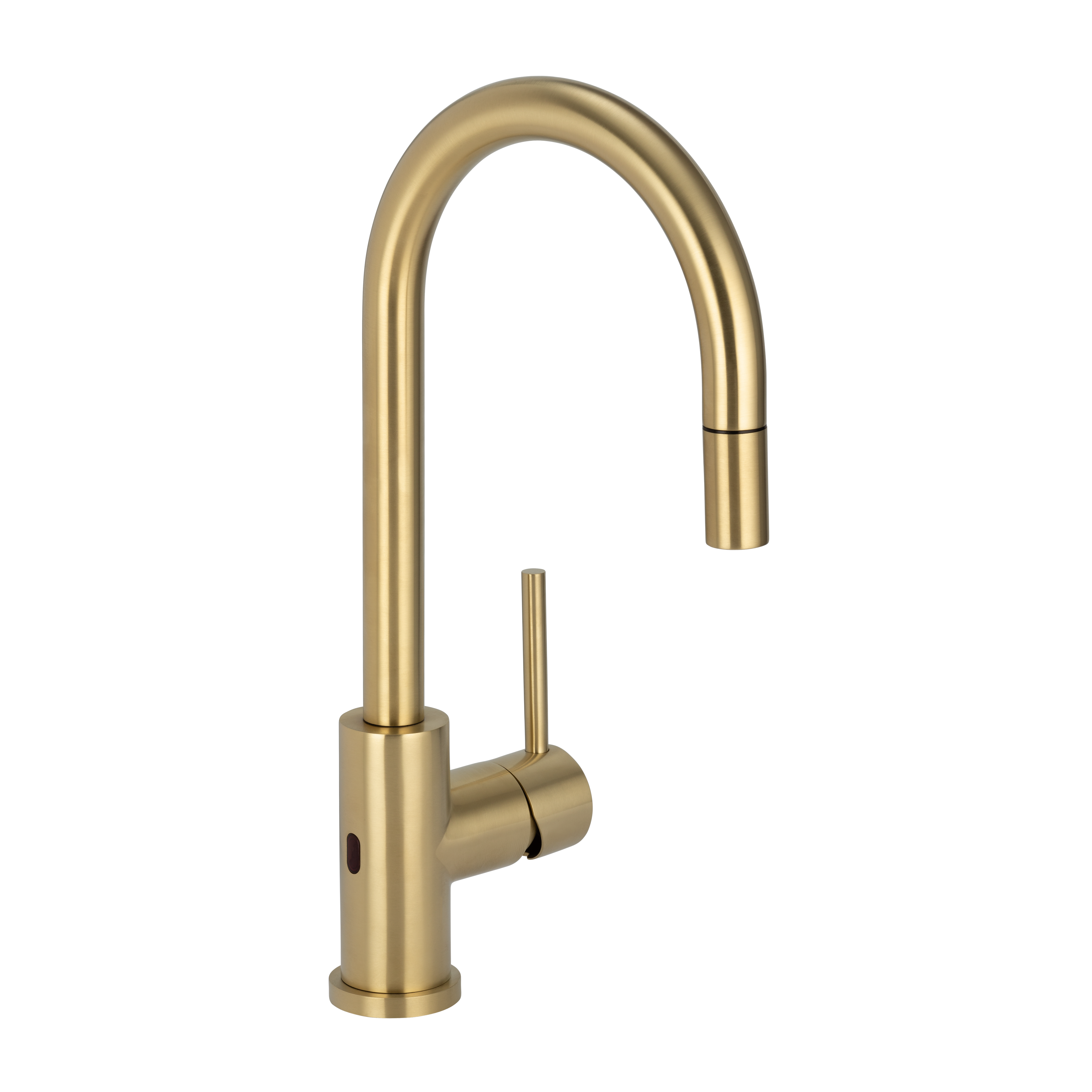 Elysian Sensor Commercial Pull-Out Kitchen Mixer - Brushed Brass