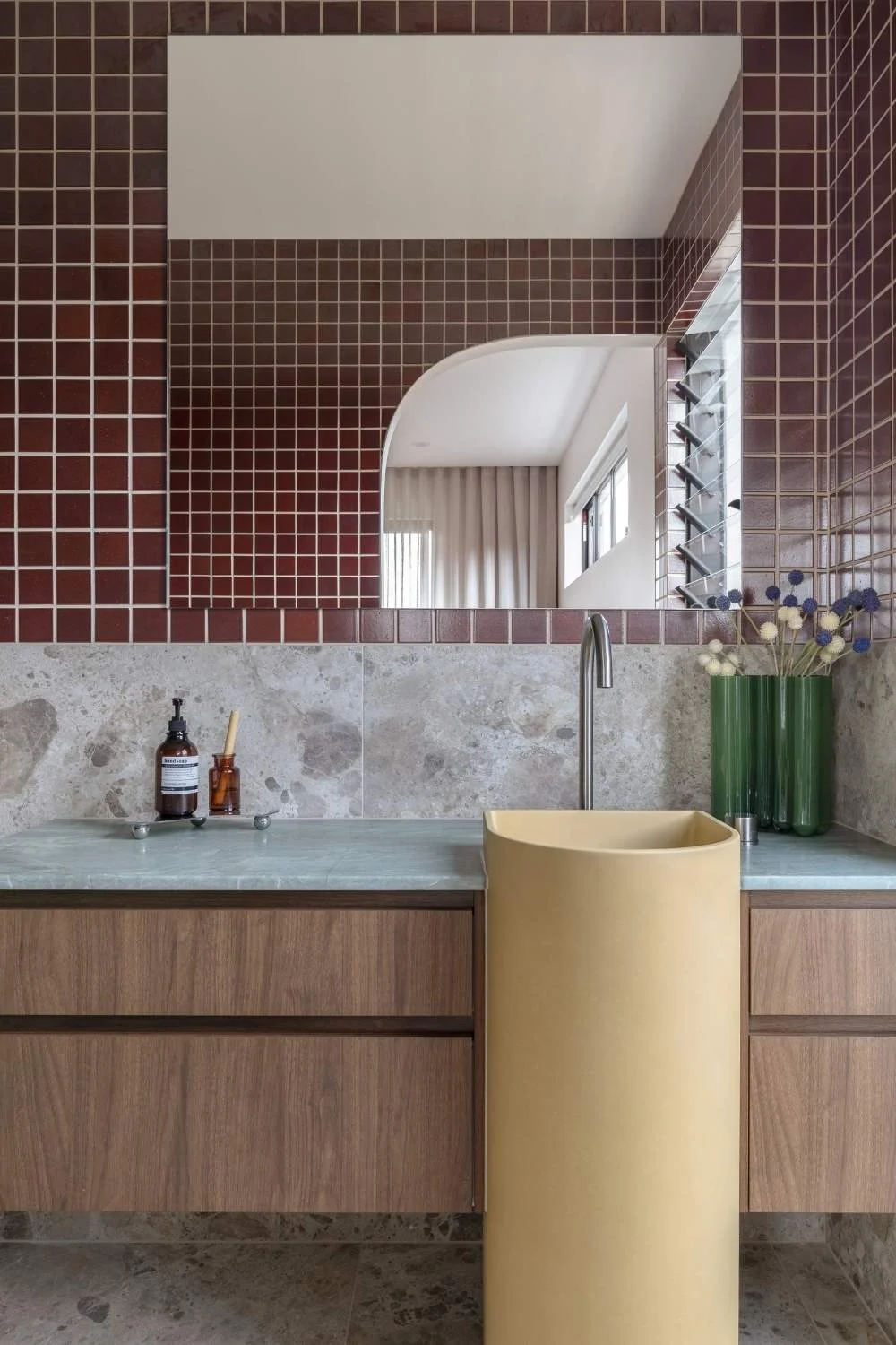 Bathroom Lighting Ideas Yellow Basin Art Deco