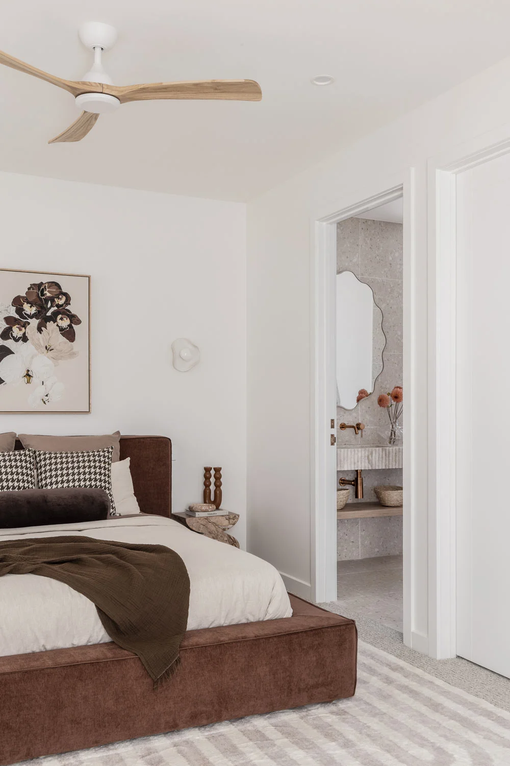 Master-Bedroom-Ideas-Flows-into-Ensuite-Chocolate-Velvet-Bed