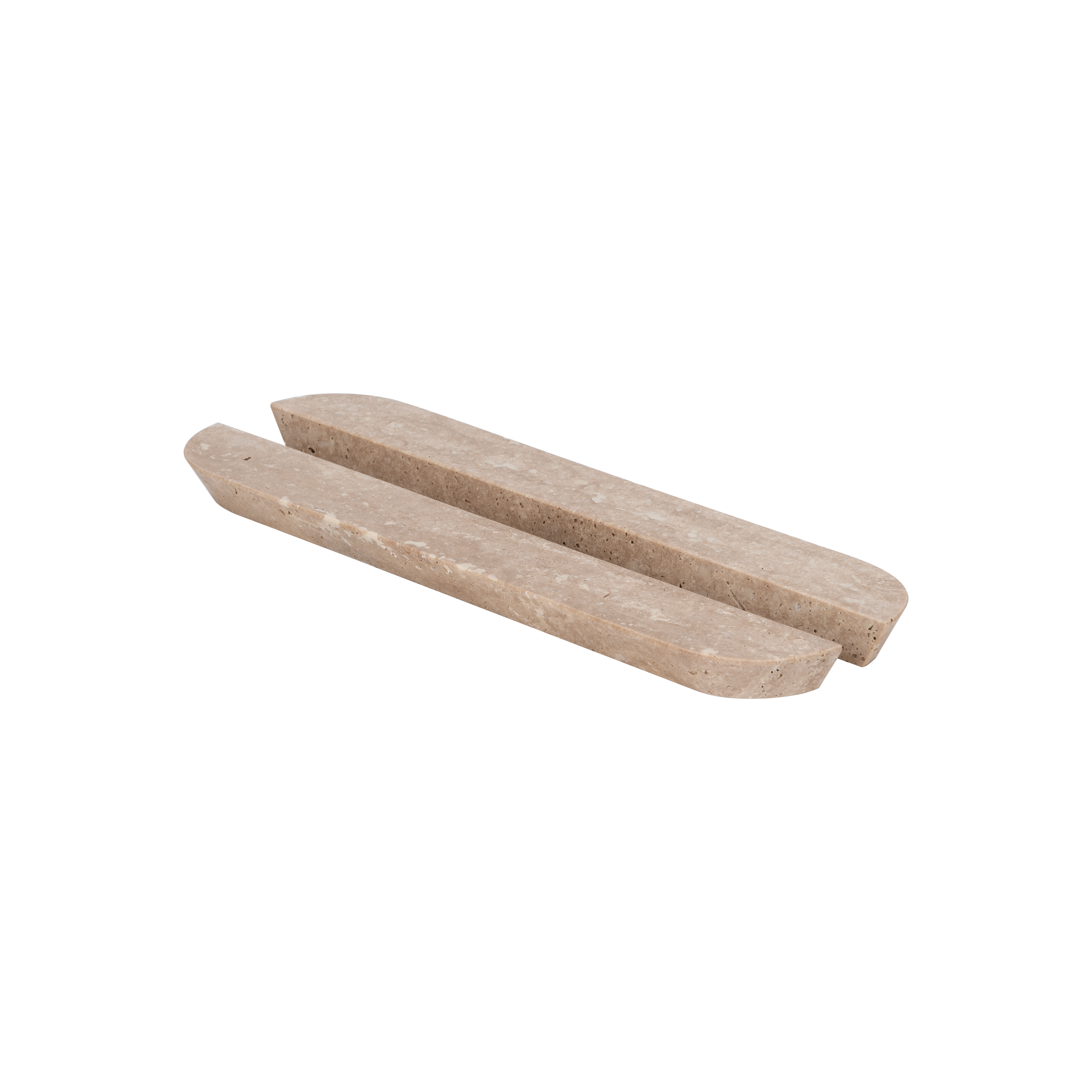 17590-Pedra-Curve-Cabinetry-Pull-320mm(Pair) Side Beige-Travertine
