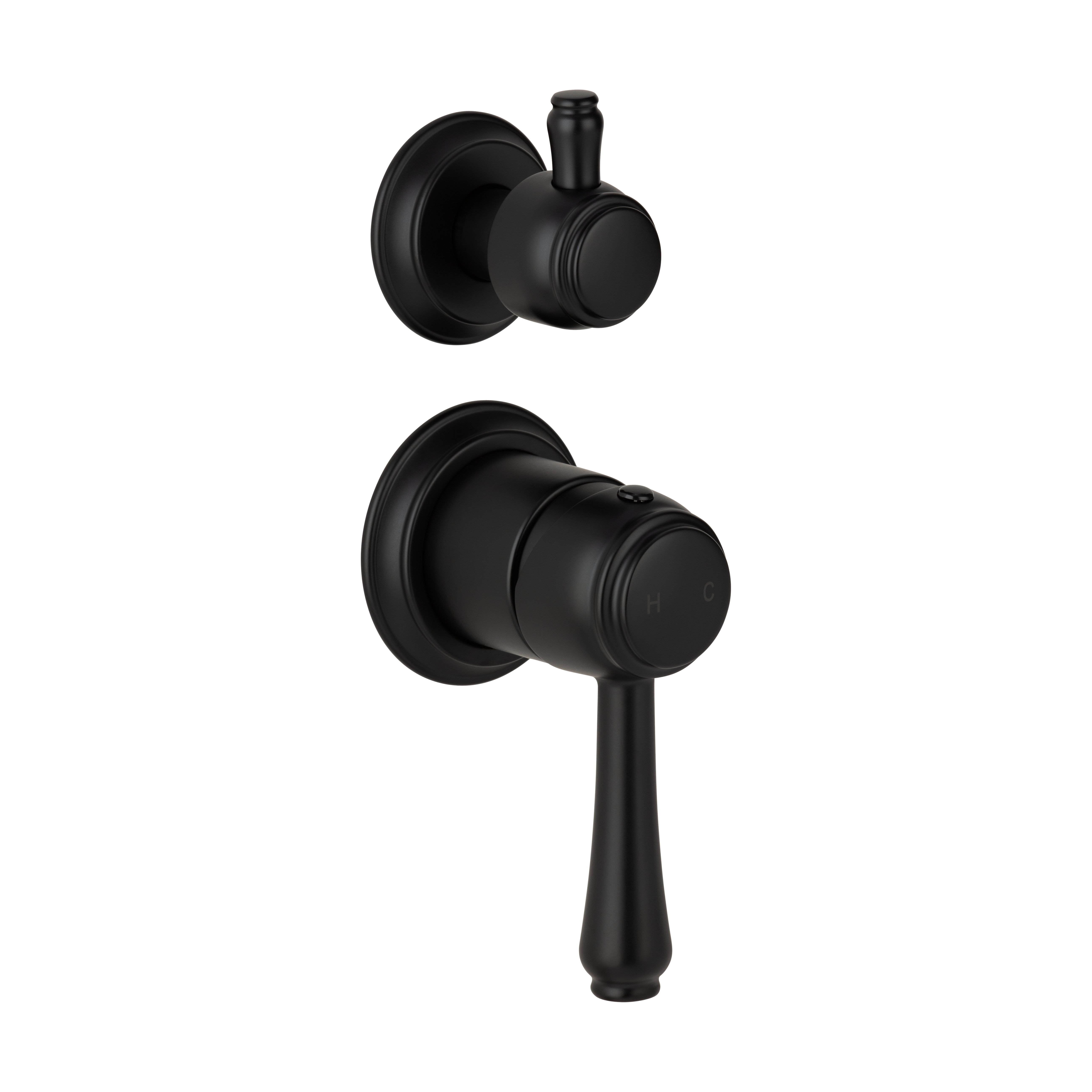 Kingsley Shower Top Diverter  - Matte Black
