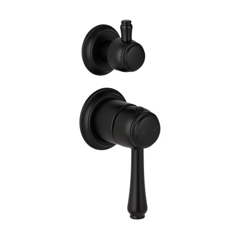 Kingsley Shower Top Diverter - Matte Black