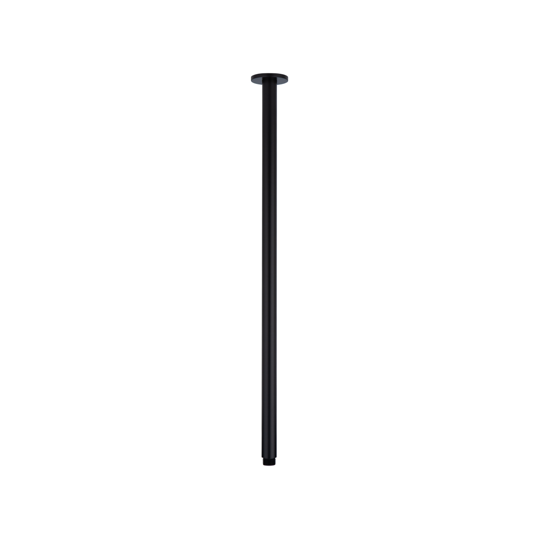 Shower Dropper Extended Round 600mm - Matte Black