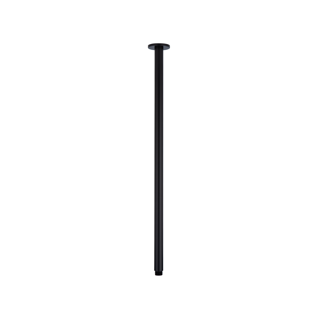 Shower Dropper Extended Round 600mm - Matte Black