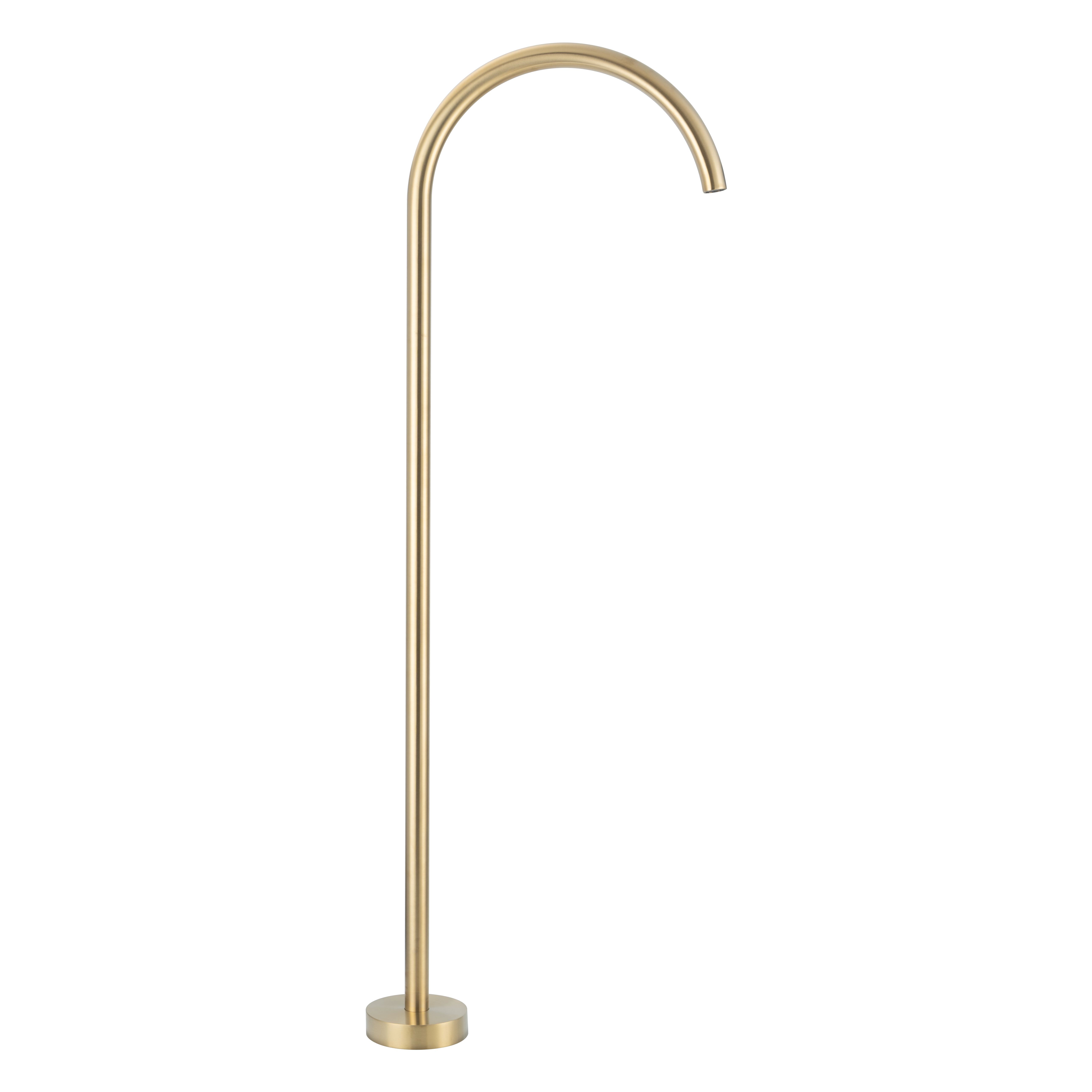 1938-Sola-Floor-Mounted-Bath-Filler Front Brushed-Brass