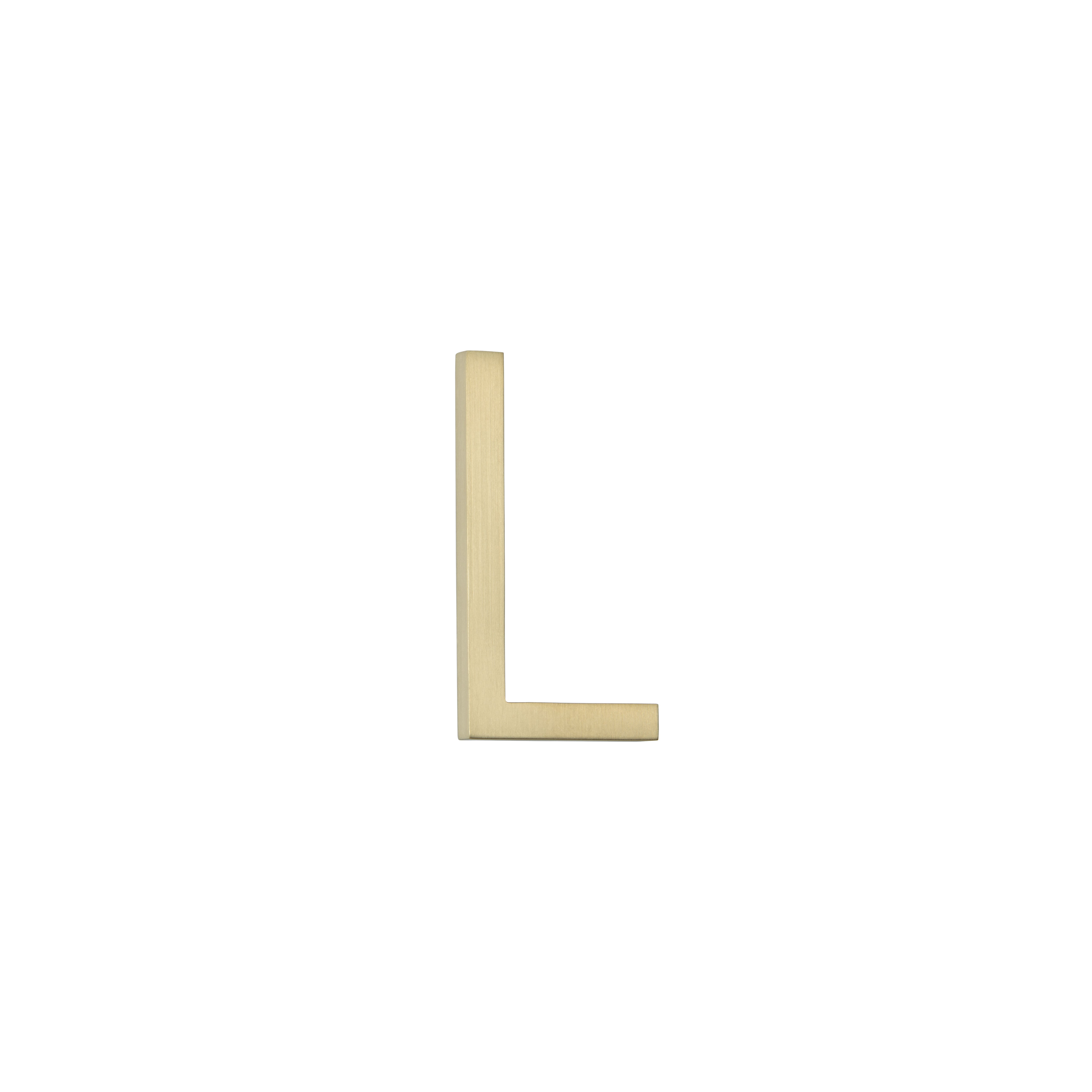 L Letter - 60mm - Brushed Brass