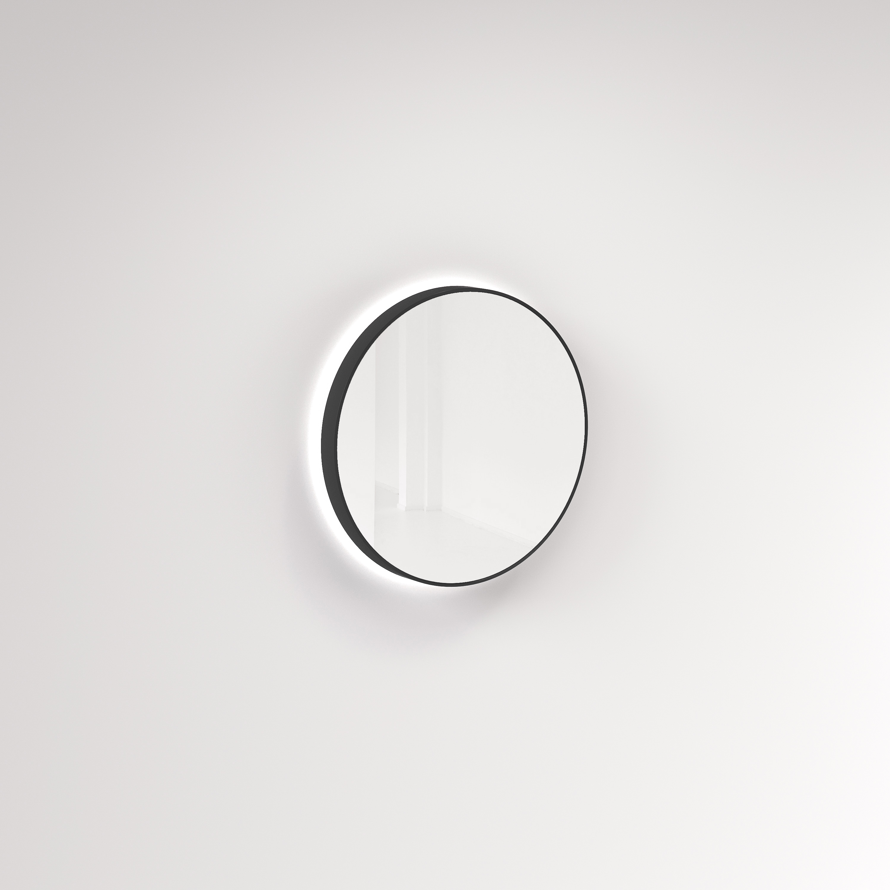 Saanti Handmade Double Trim LED Mirror 600mm – Brushed Gunmetal
