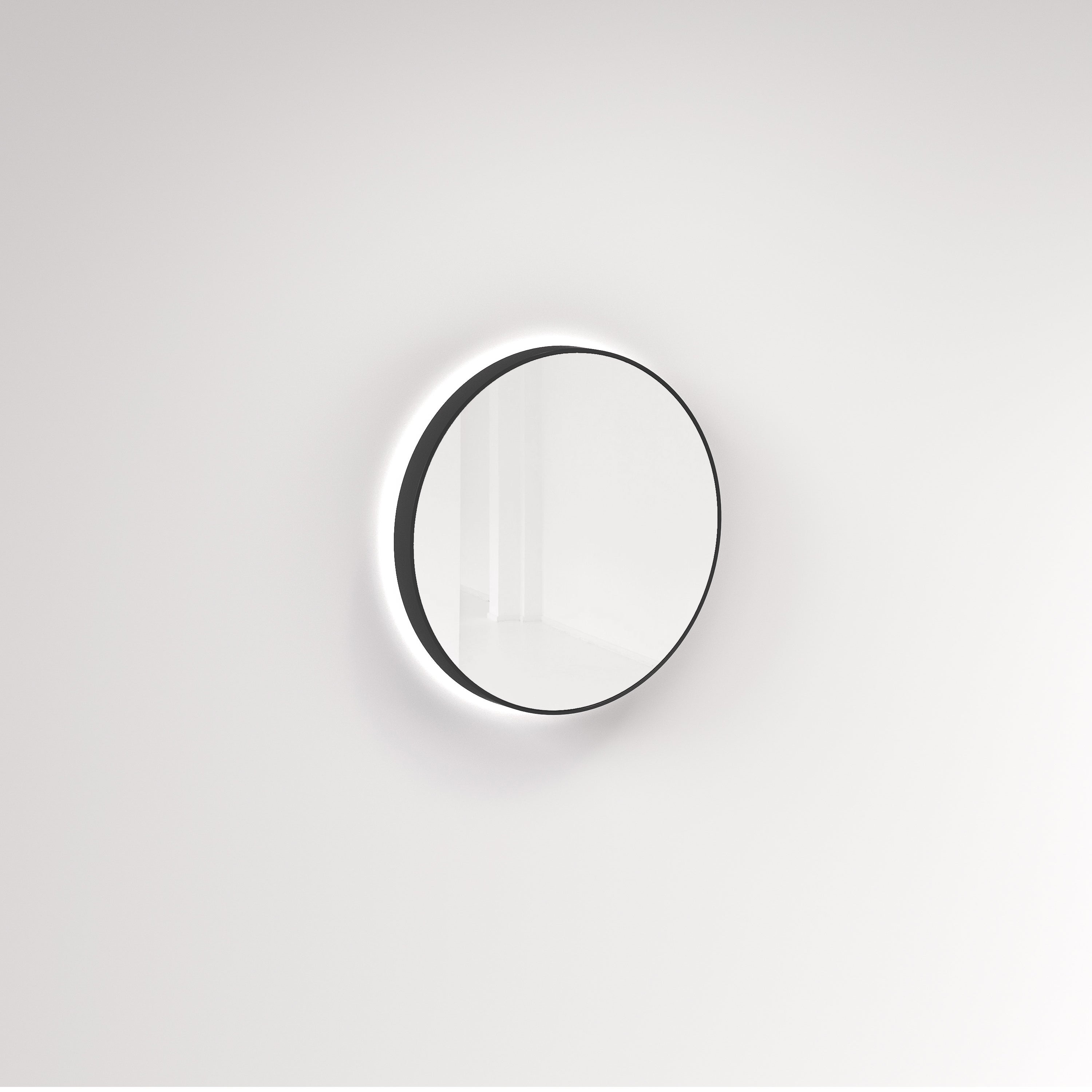 Saanti Handmade Double Trim LED Mirror 600mm – Brushed Gunmetal