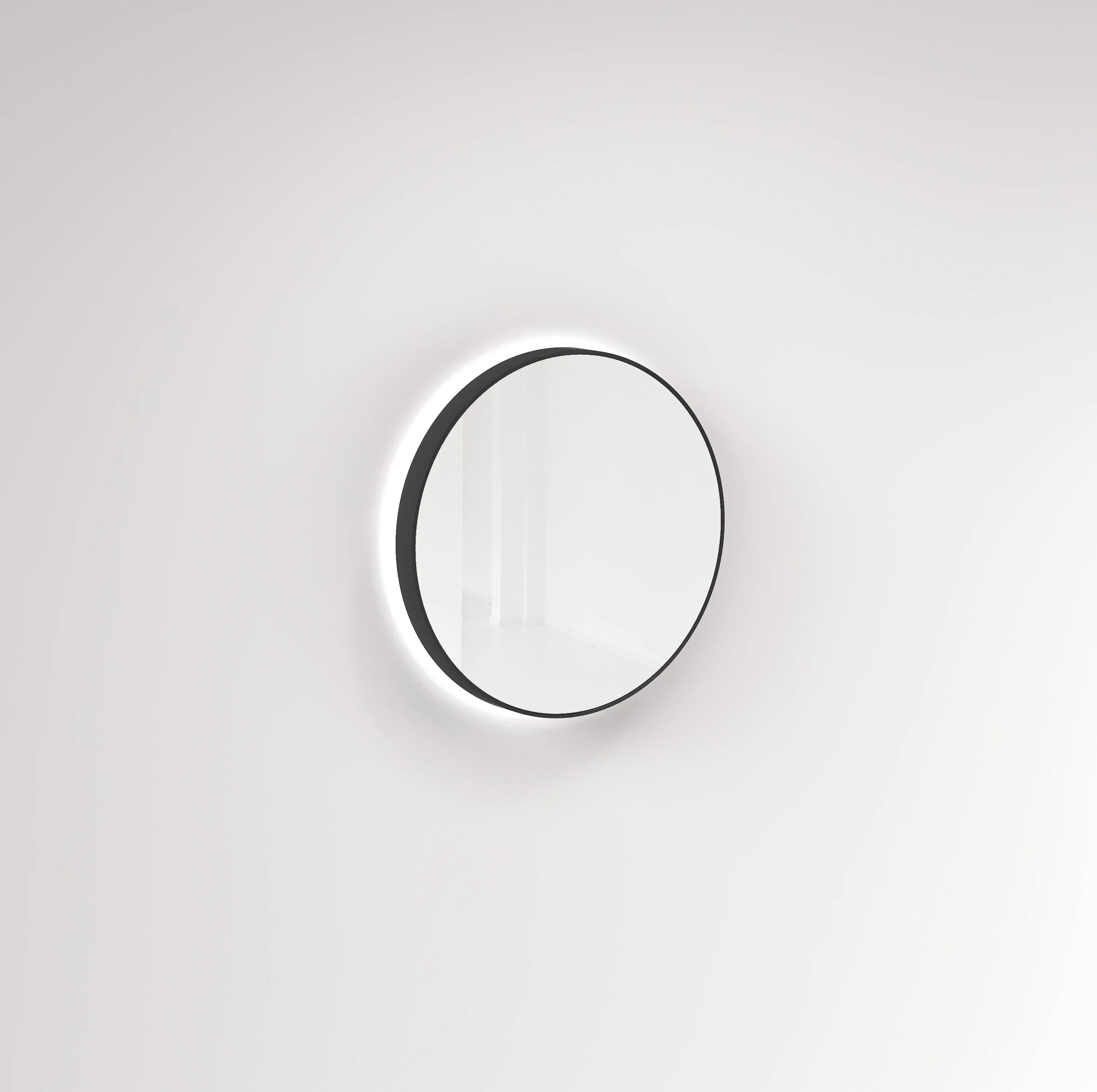 Saanti Handmade Double Trim LED Mirror 600mm Brushed Gunmetal - Feature