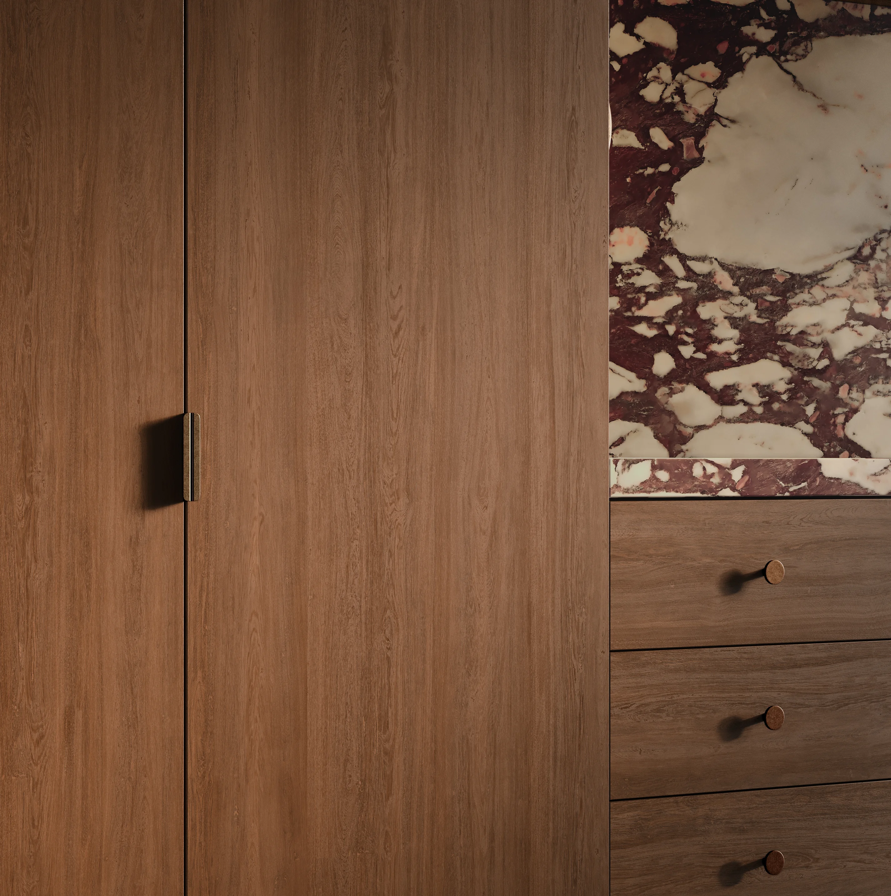 Close%20Up-View%20E Rappana%20100mm Elsa%20Cabinet%20Knob Bronze