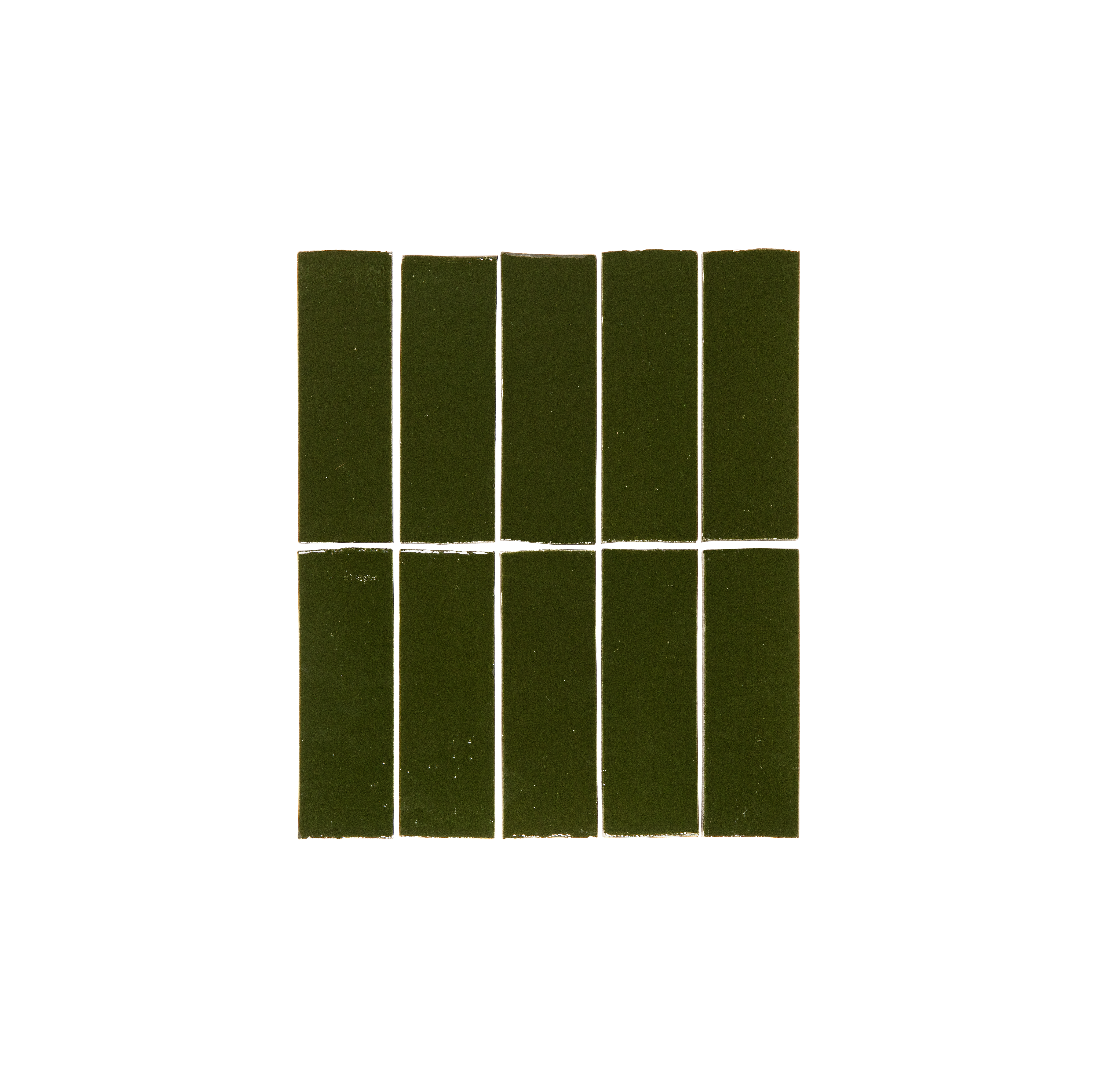 Rommani Handmade Zellige Rectangle Forest Green