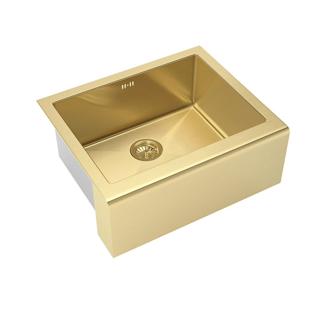 Belfast Butler Sink - Brushed Brass (Overflow)