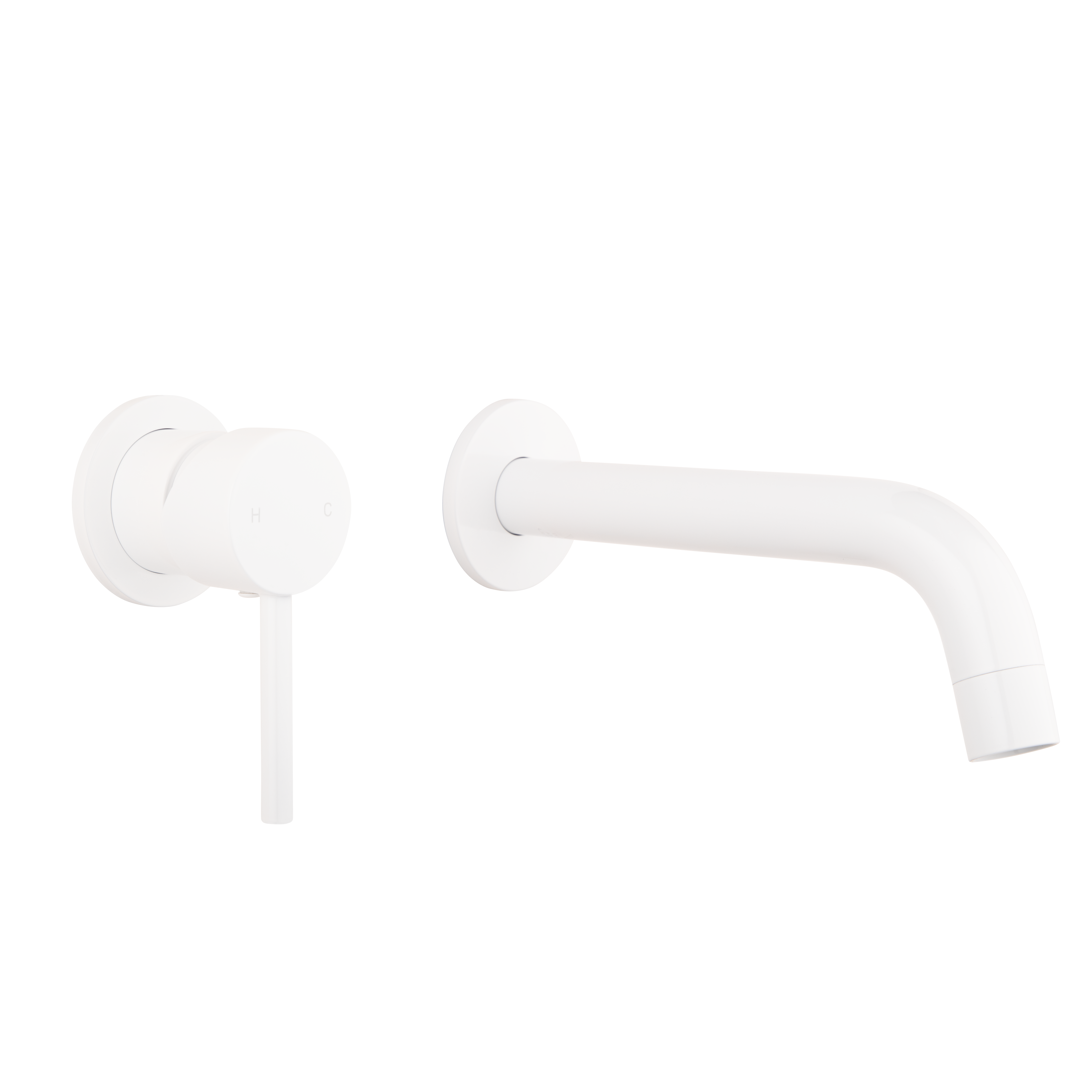 Elysian Minimal Mixer & Spout Set - White
