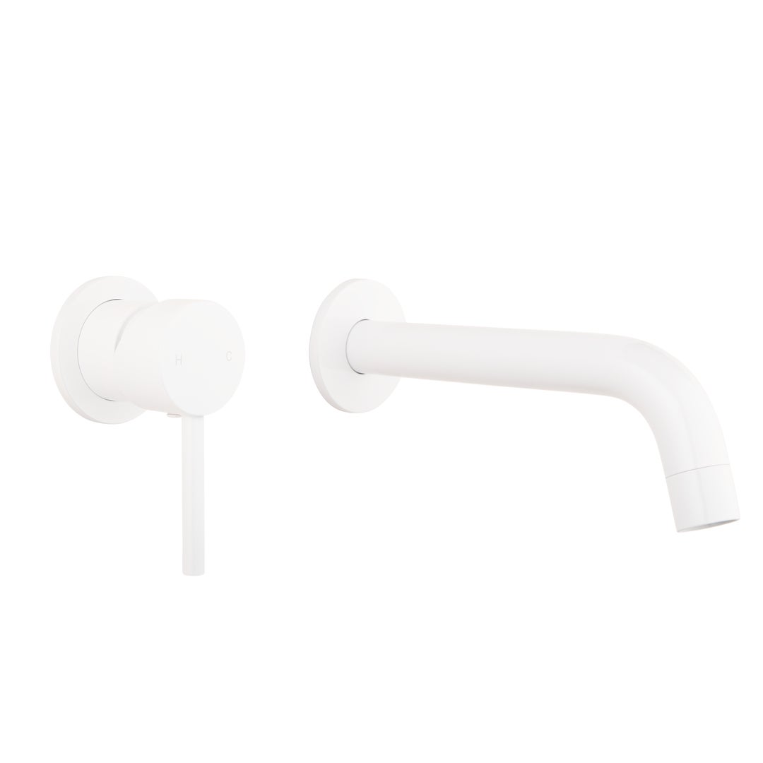 Elysian Minimal Mixer & Spout Set - White