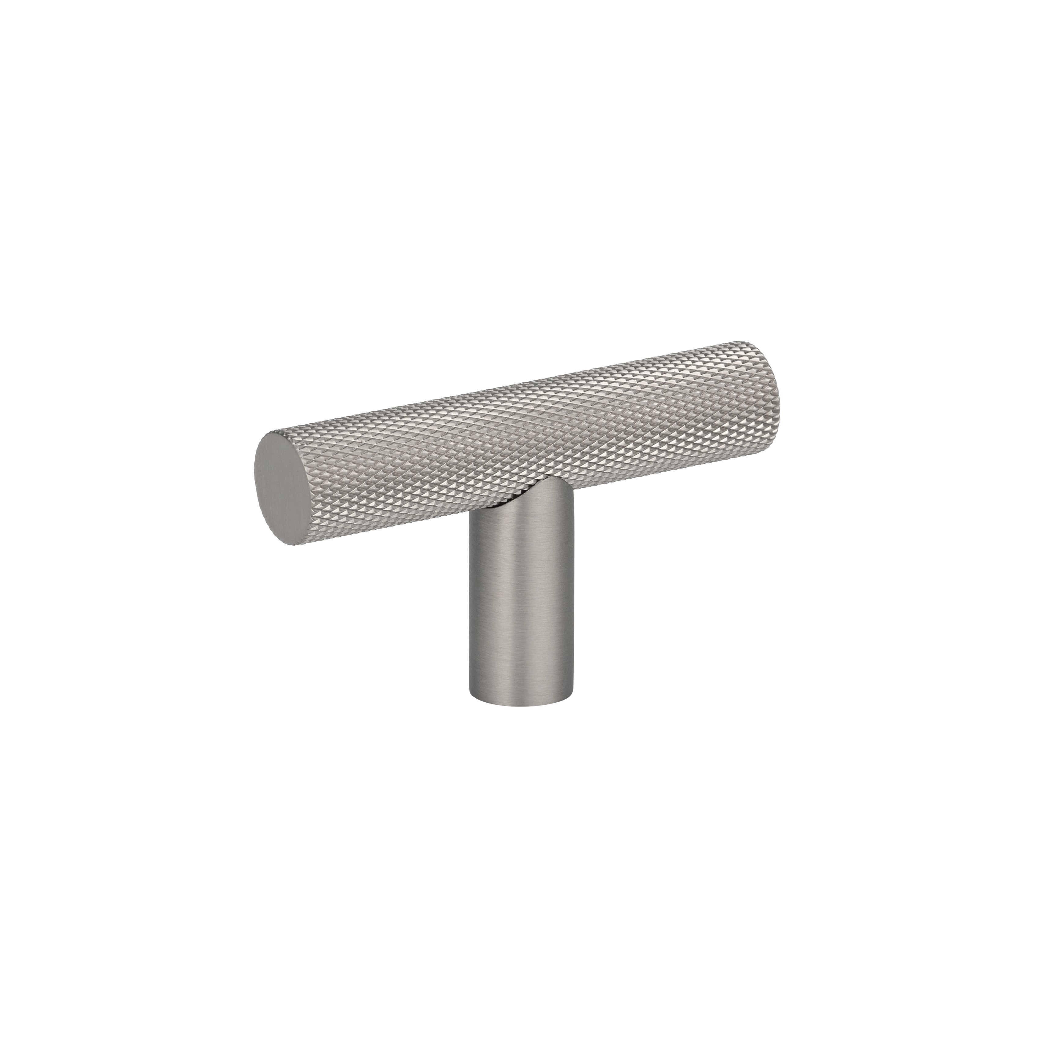 Tezra textured cabinetry T pull angle BN