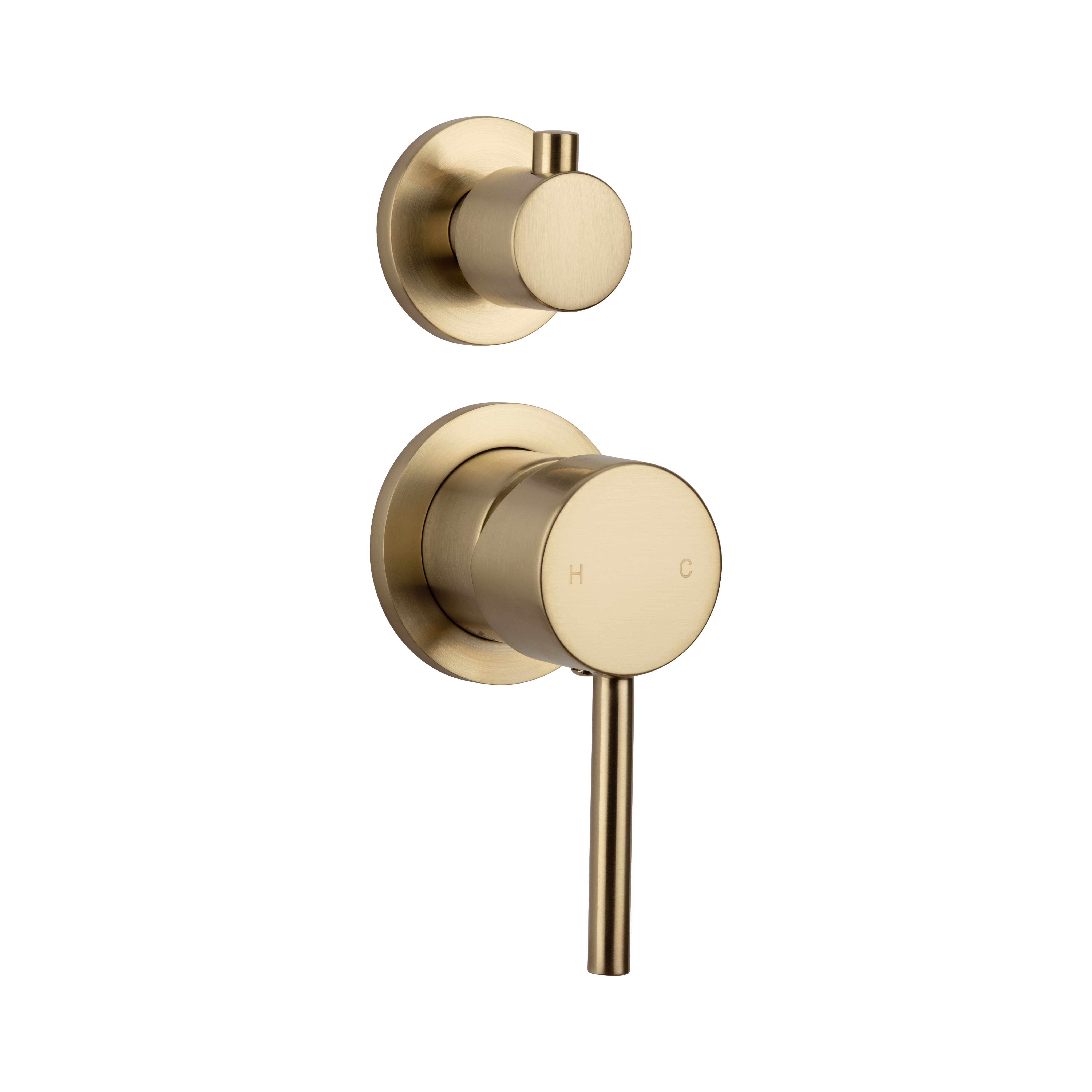 Elysian Shower Top Diverter - Brushed Brass