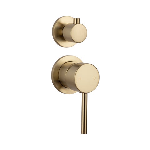 Elysian Shower Top Diverter - Brushed Brass