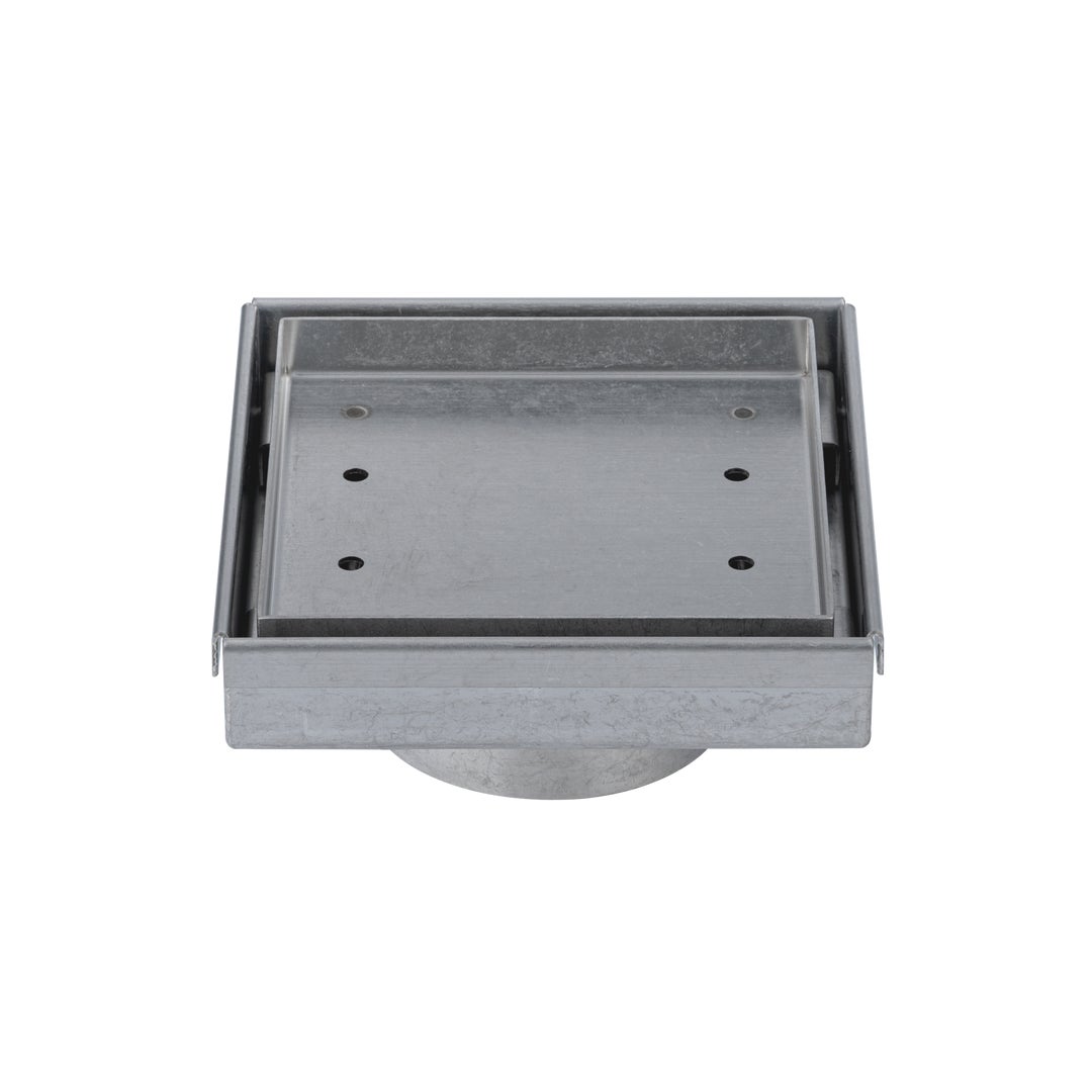 Pixi Tile Insert Floor Waste 125mm - Antique Steel
