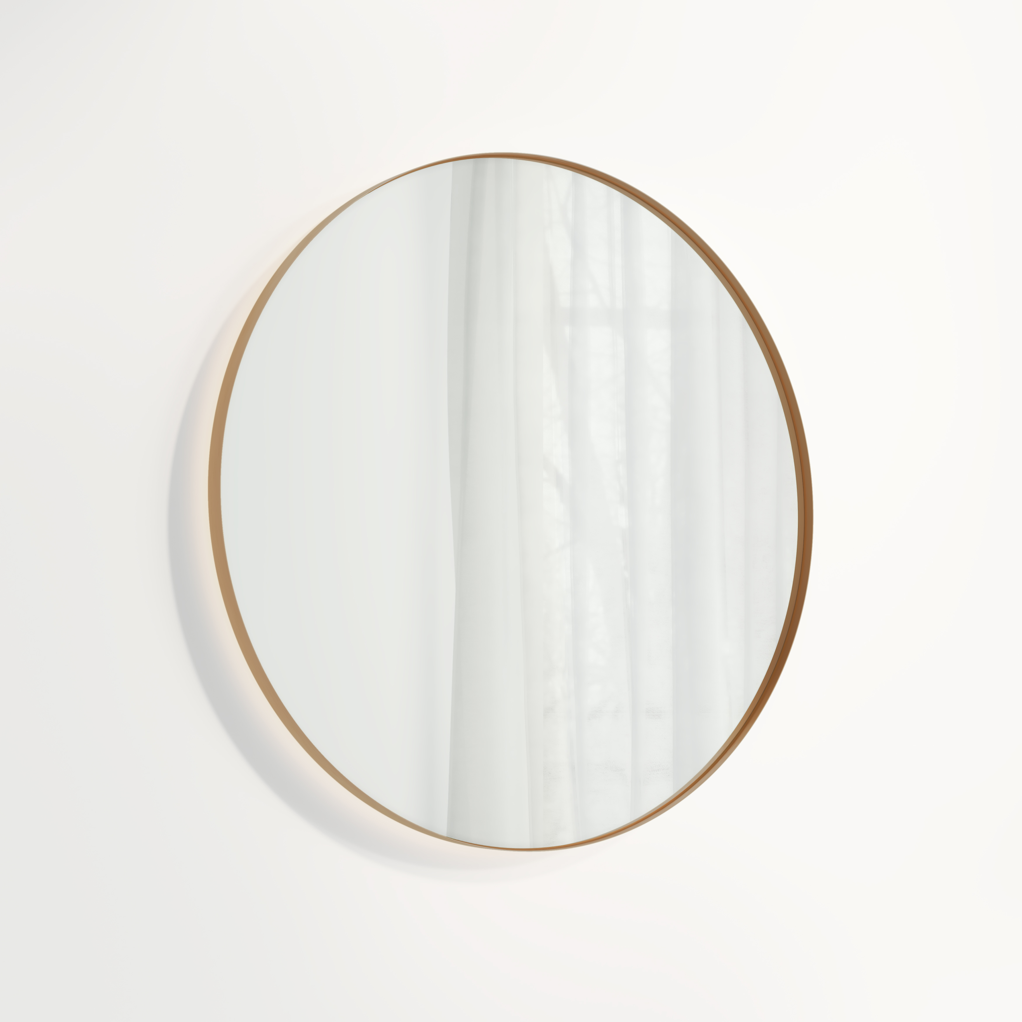 Round LED Mirror 800mm - Brushed Copper