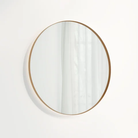 Round LED Mirror 800mm - Brushed Copper