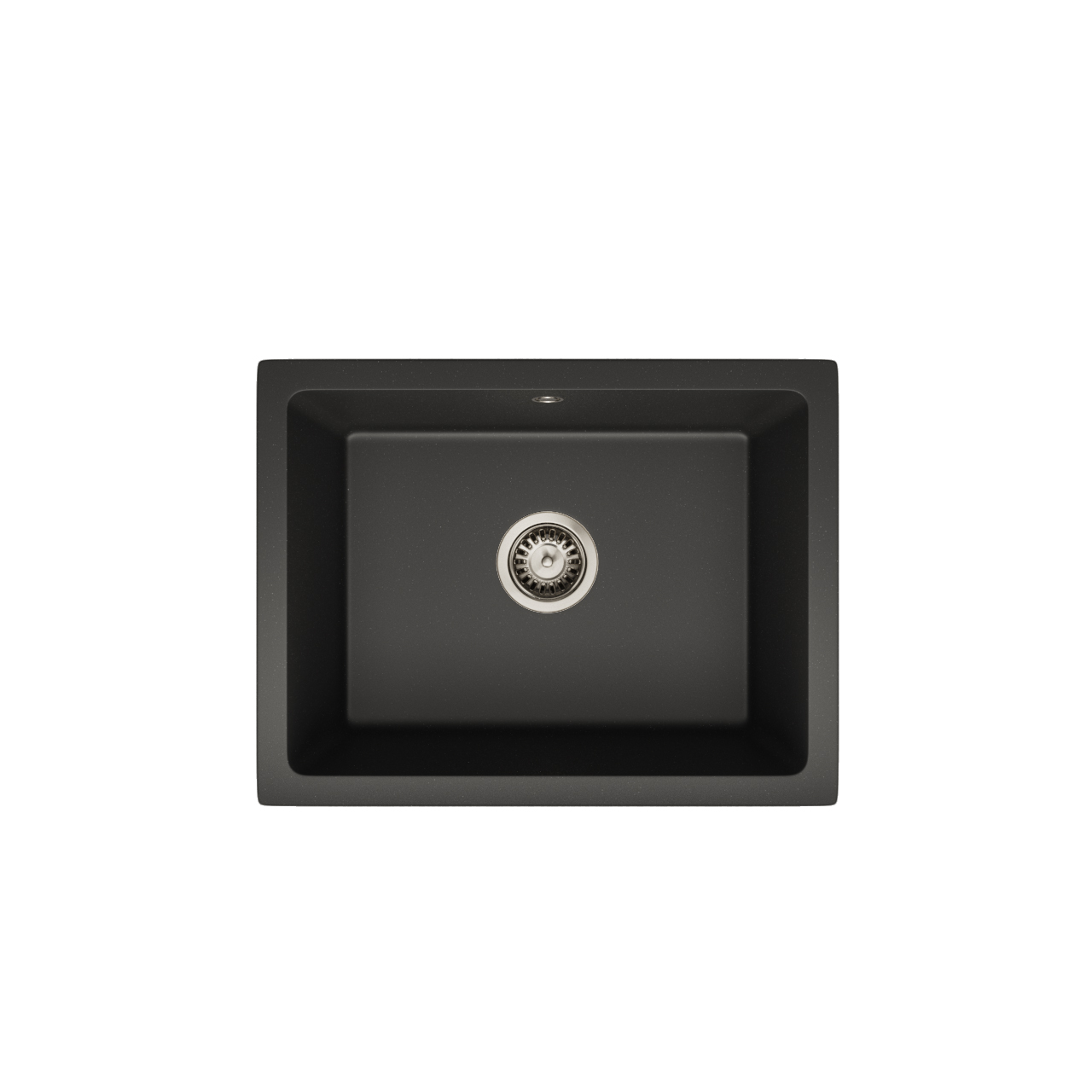 Vera Single Sink 560mm (Overflow) - Black Granite