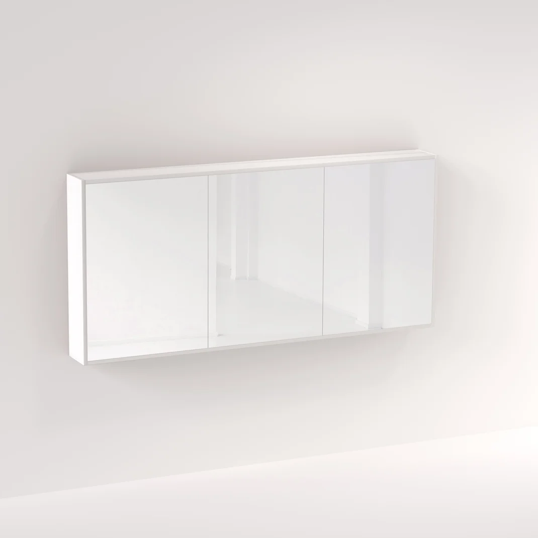 Myra 3 Door Mirror Cabinet 1728mm -  Matte White 2PAC - Feature