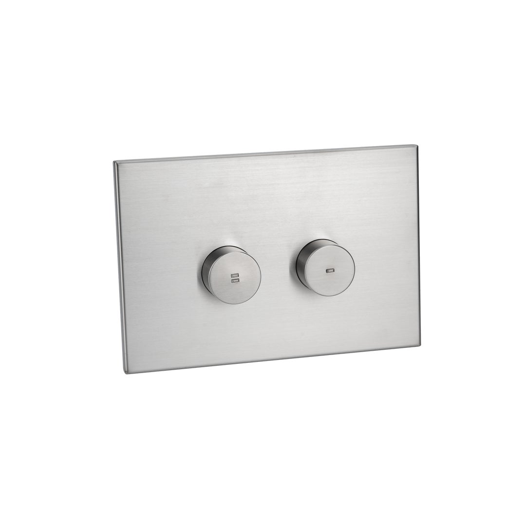 Aliro Accessible Pneumatic Flush Button & In-Wall Cistern - Stainless Steel