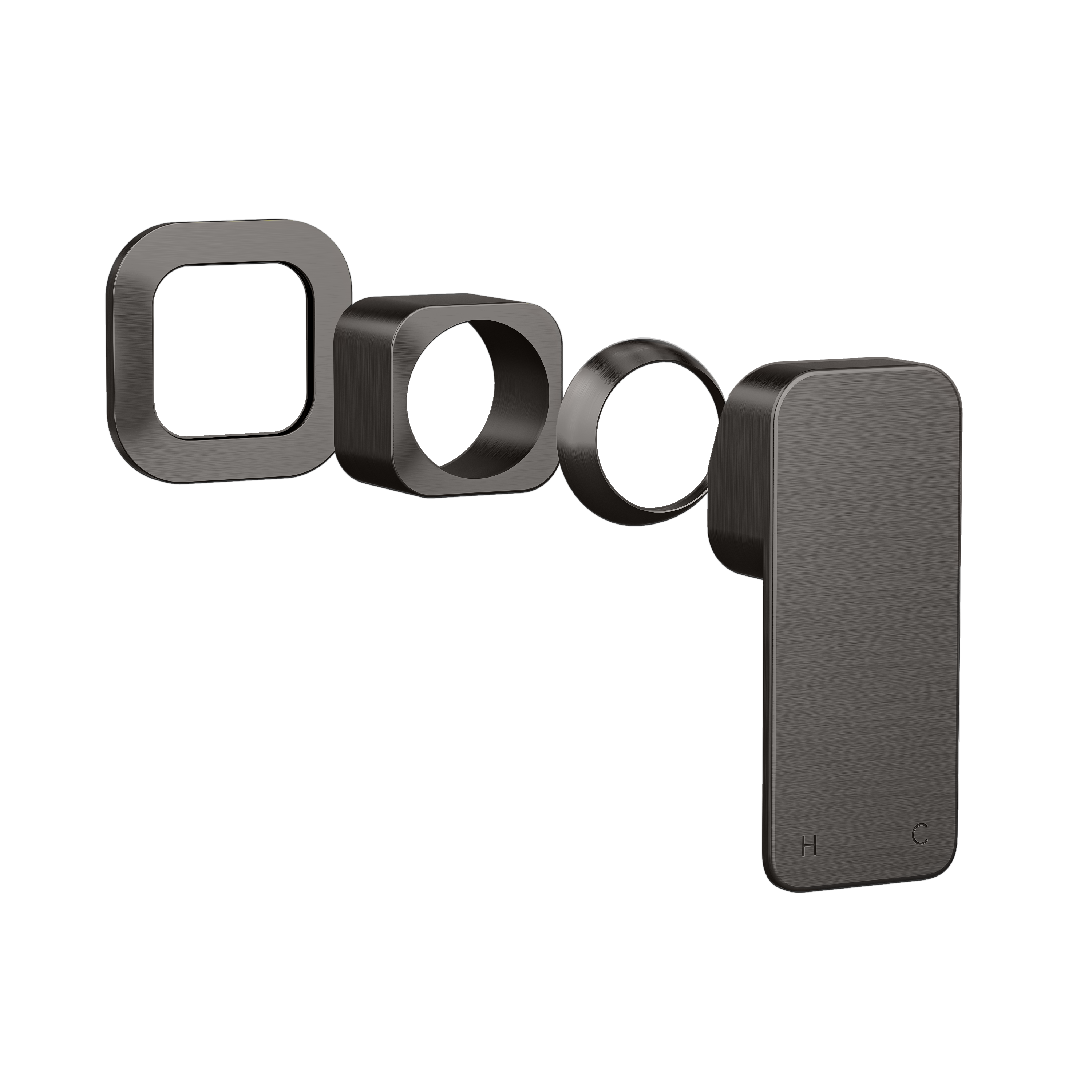 Nesso Minimal Handle Kit - Brushed Gunmetal