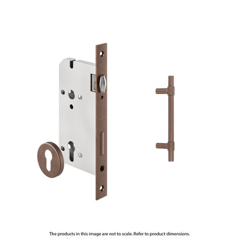 Modi Adjustable Entry Door Pull & Lock Set 300mm - Antique Bronze