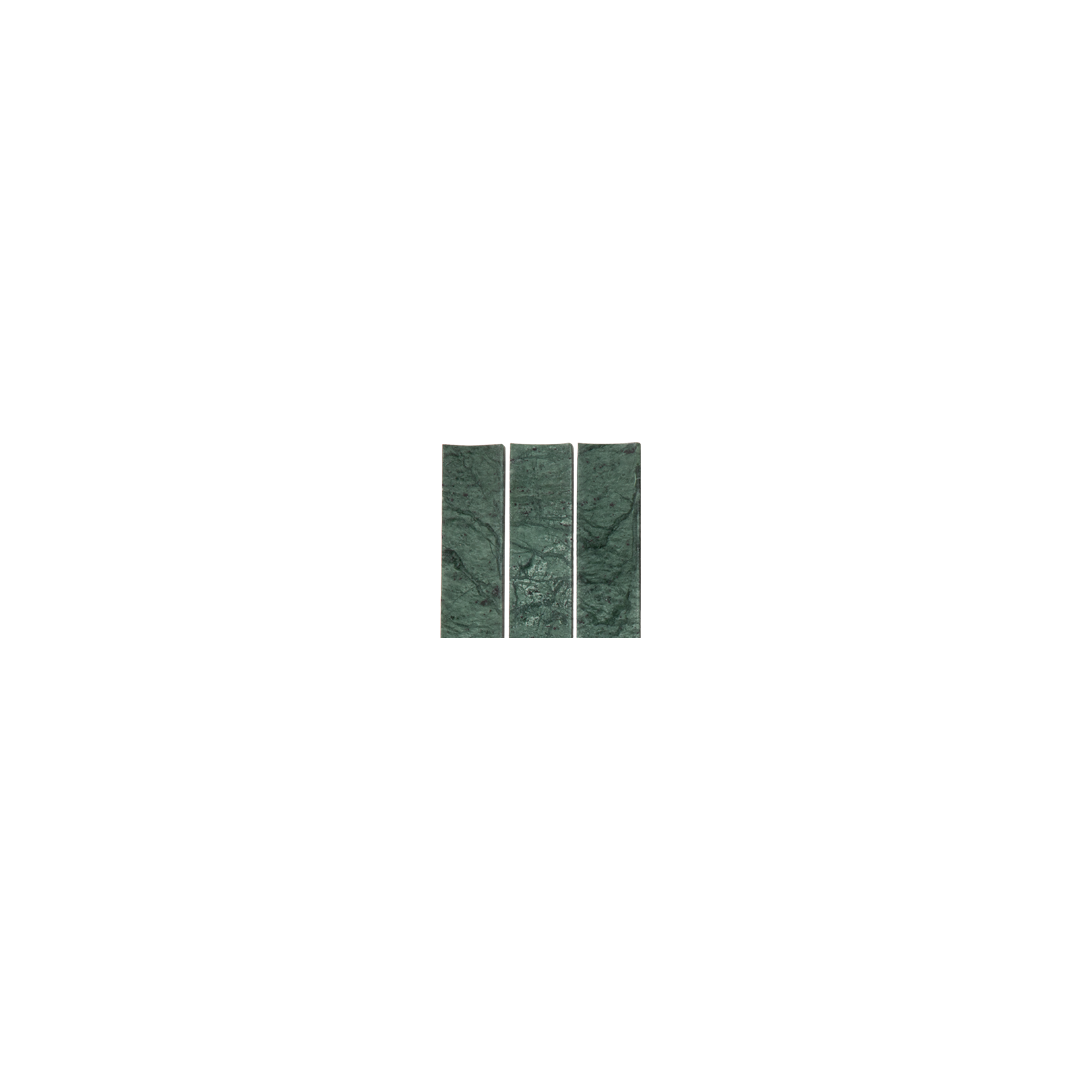 Saroma Natural Stone Inverted Finger Mosaic Tile - Green Marble (Sample)