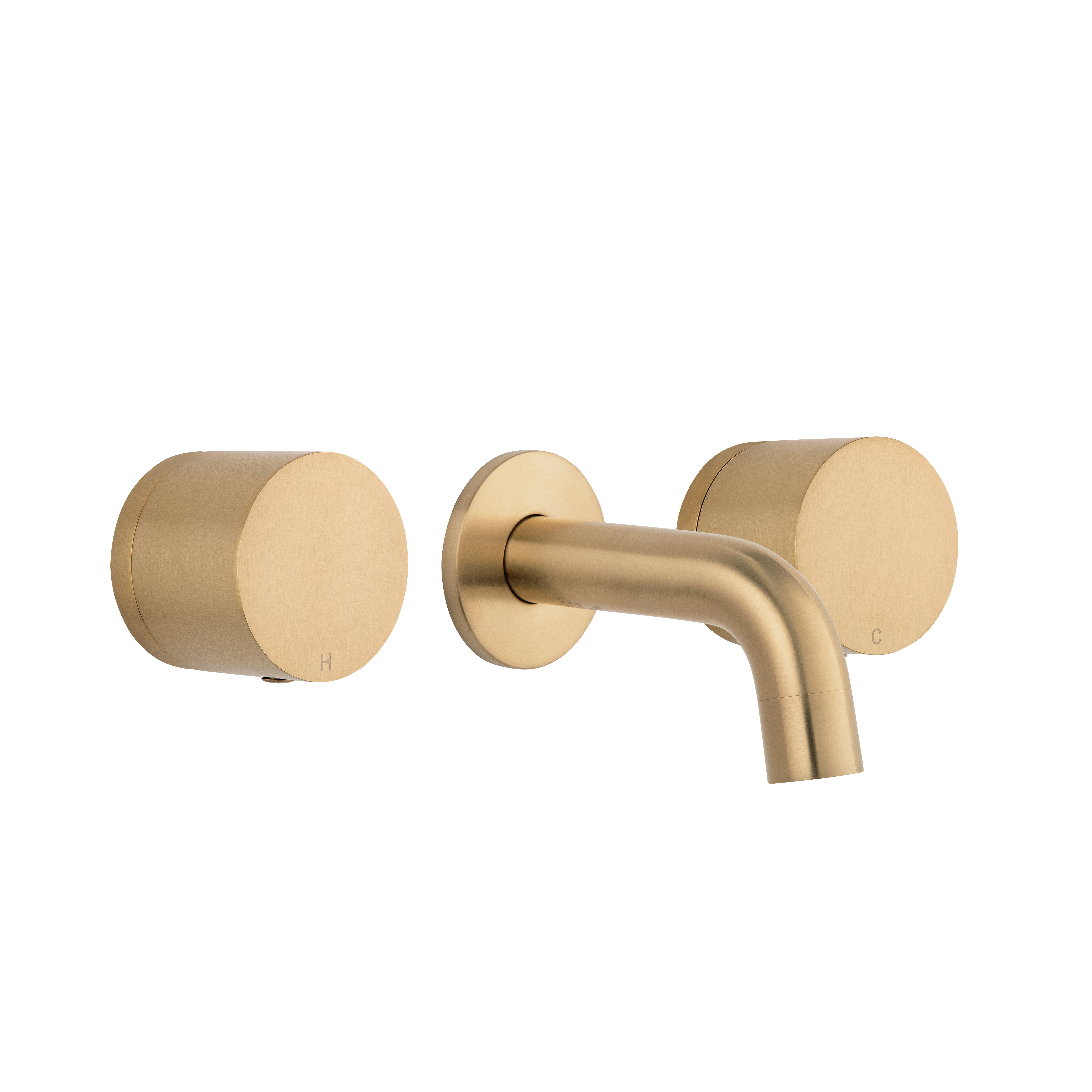 Milani Assembly Taps & Mini Spout Set - Brushed Brass