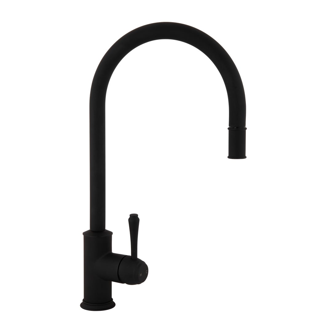 Kingsley Commercial Pull-Out Kitchen Mixer - Matte Black