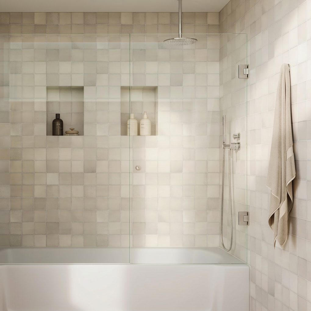 Kenzie Glass-to-Wall Shower Hinge - SS
