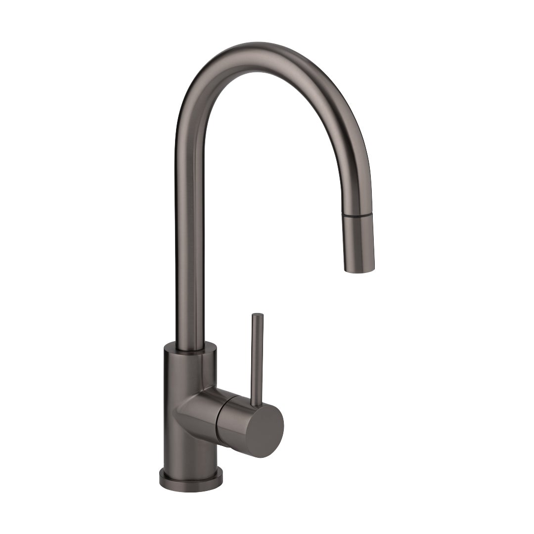 Elysian Commercial Pull-Out Kitchen Mixer - Brushed Gunmetal