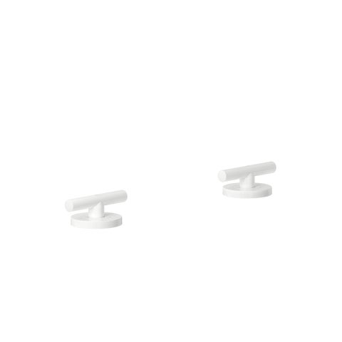 Barre Assembly Bench Mounted Taps - White