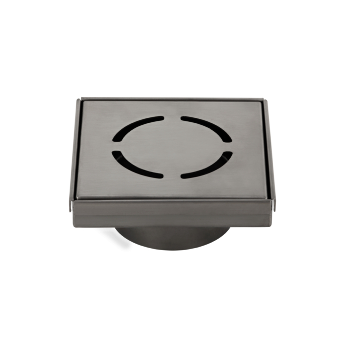 Harper Square Floor Waste - Brushed Gunmetal
