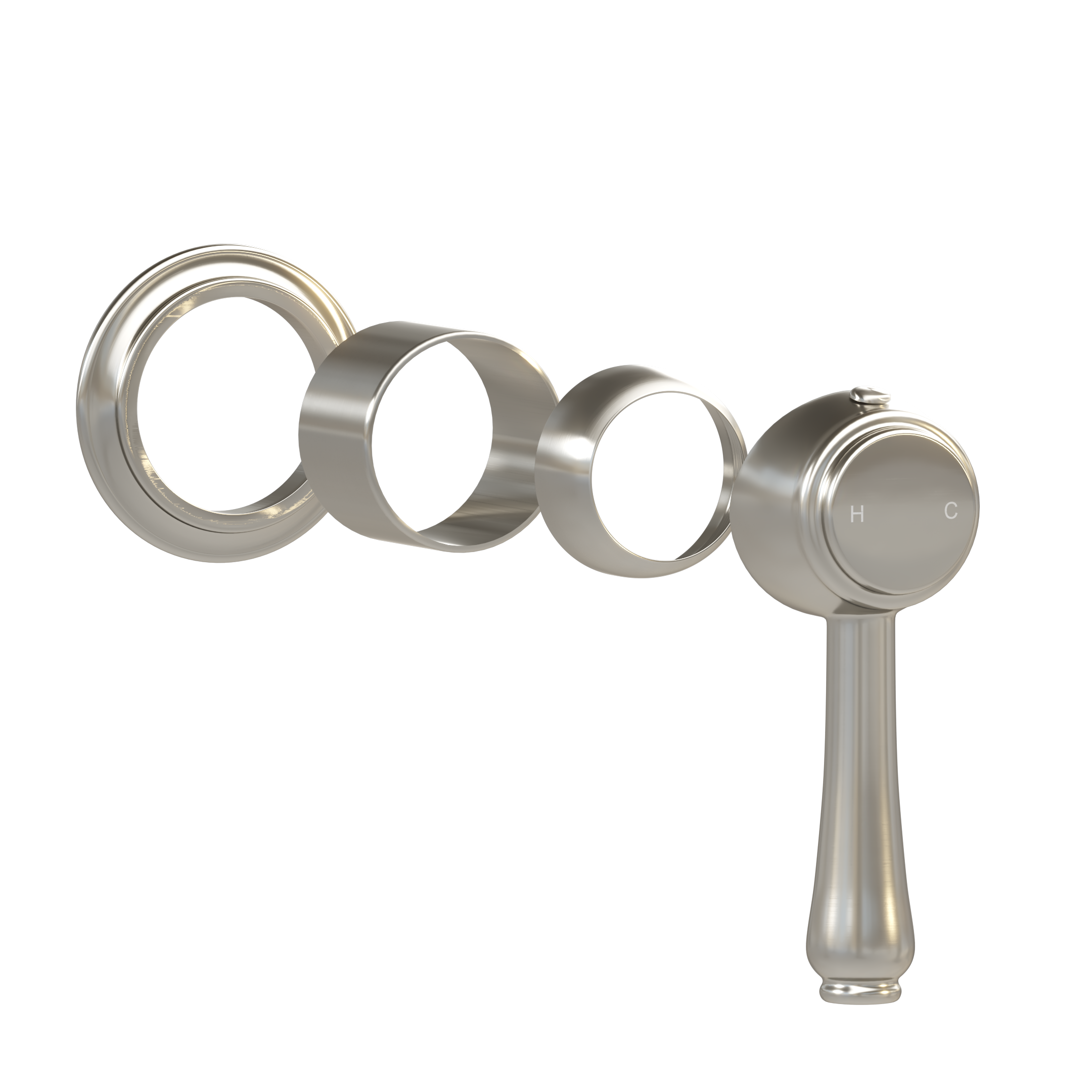 Kingsley Minimal Handle Kit - Brushed Nickel
