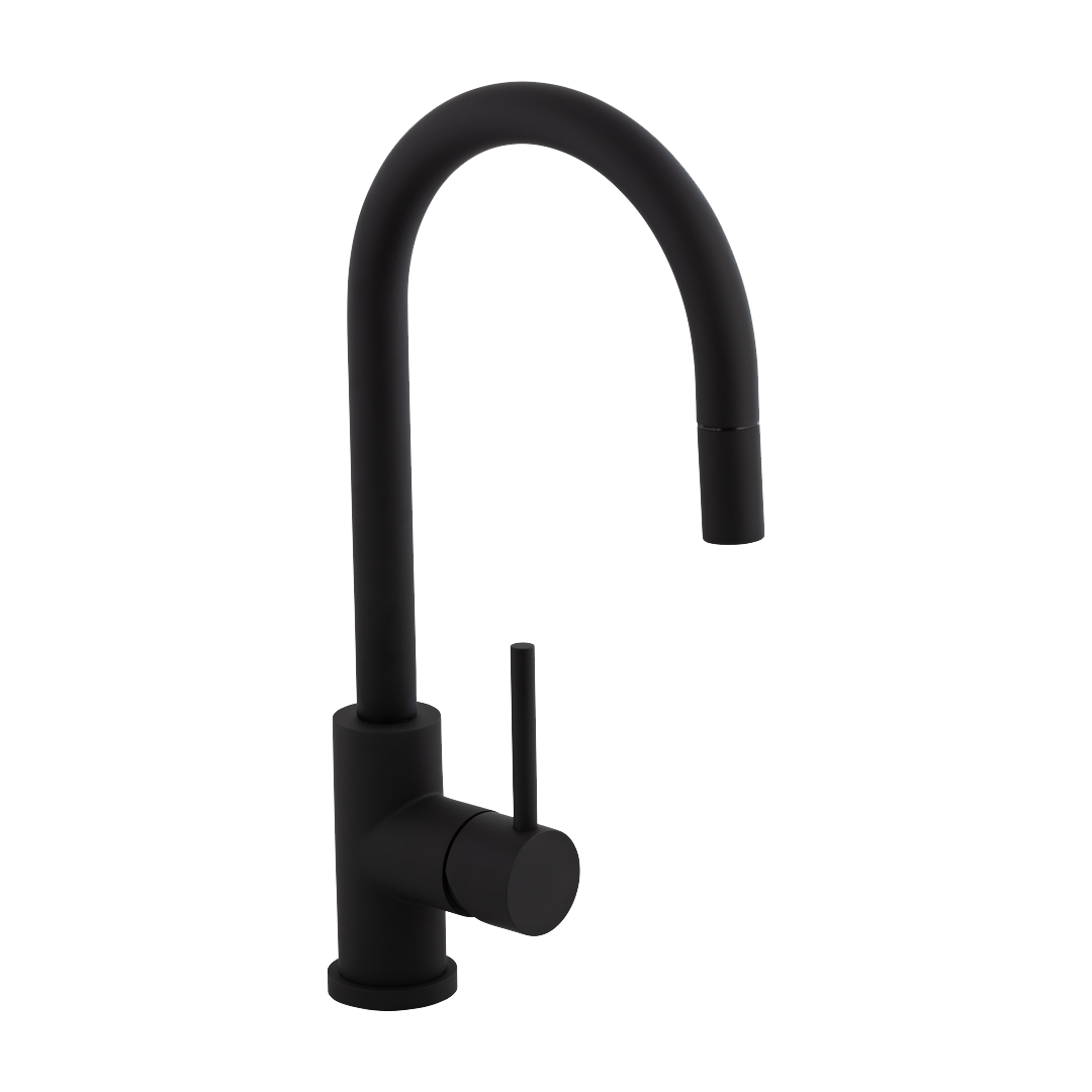 Elysian Commercial Pull-Out Kitchen Mixer - Matte Black