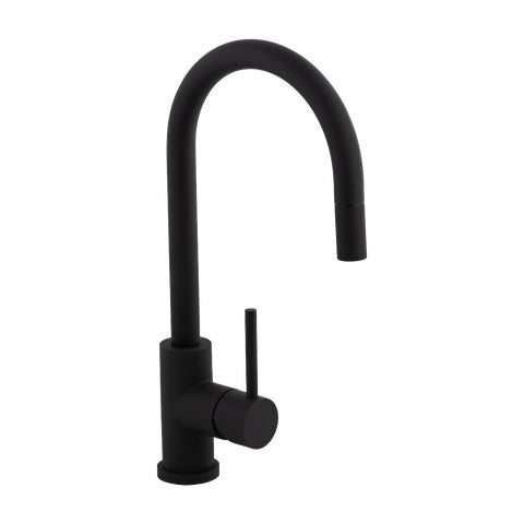 Elysian Commercial Pull-Out Kitchen Mixer - Matte Black