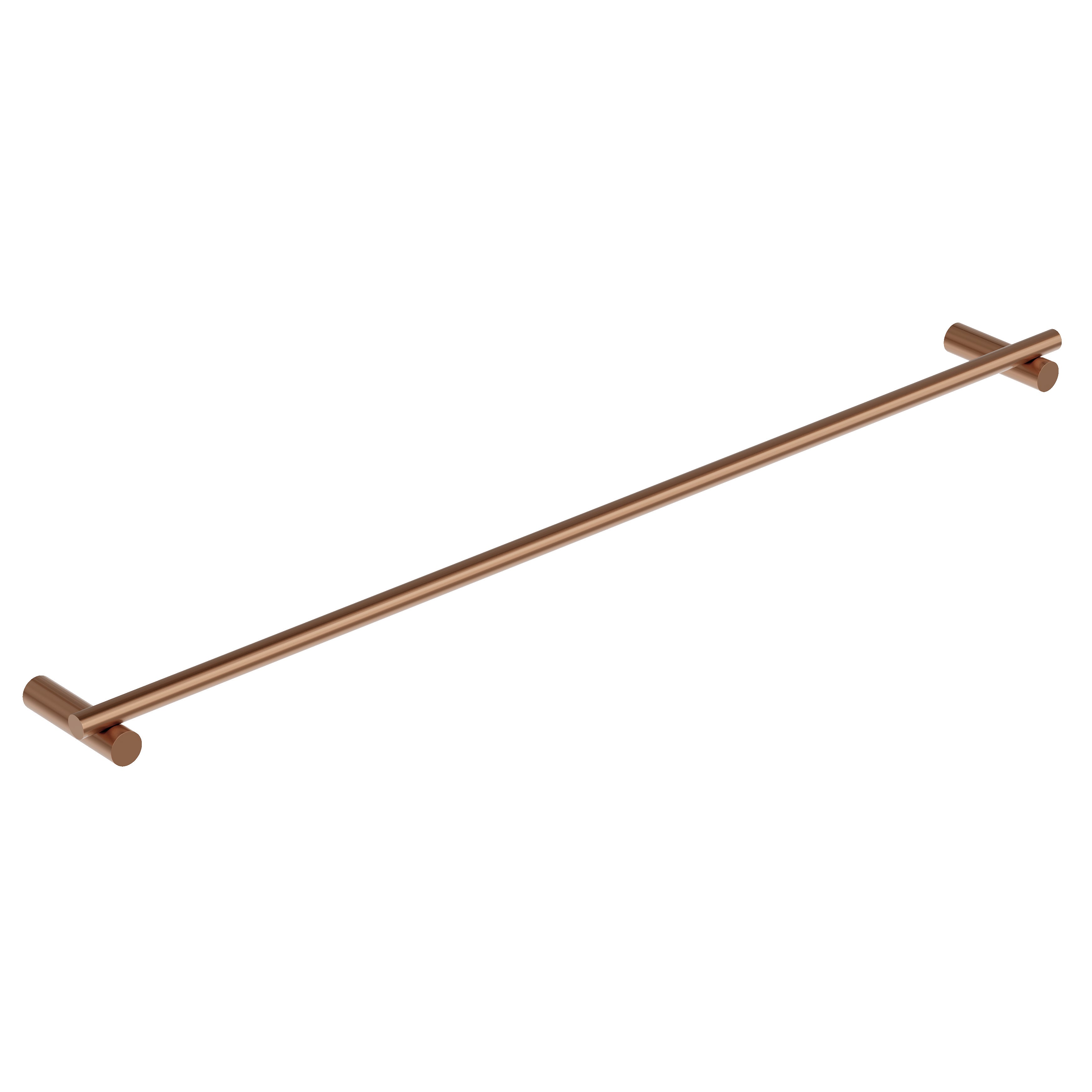 Sola Single Towel Rail - Brushed Copper