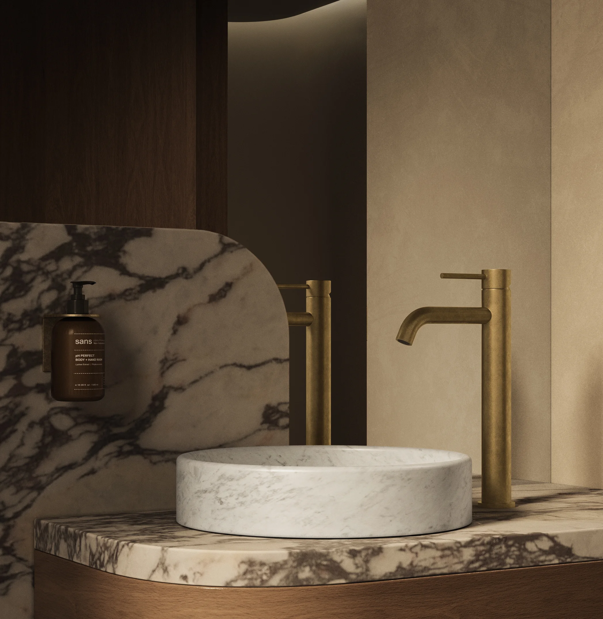 Antique Powder%20Room Vanity-Elysian%20Extended%20Basin%20Mixer Aurum