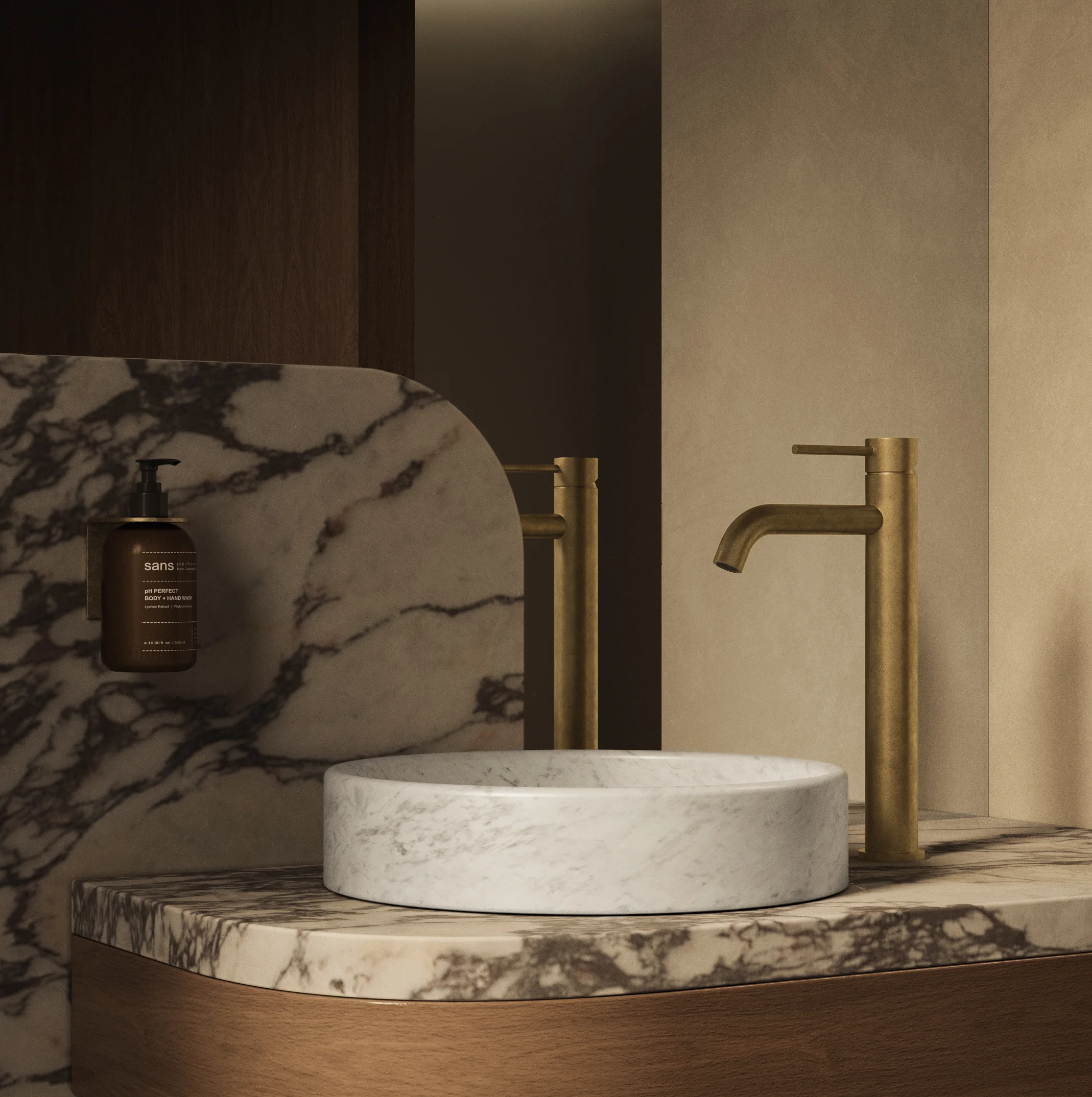 Antique Powder%20Room Vanity-Elysian%20Extended%20Basin%20Mixer Aurum