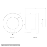 Elysian Diverter Backplate  Sleeve   Knob JCP SPEC