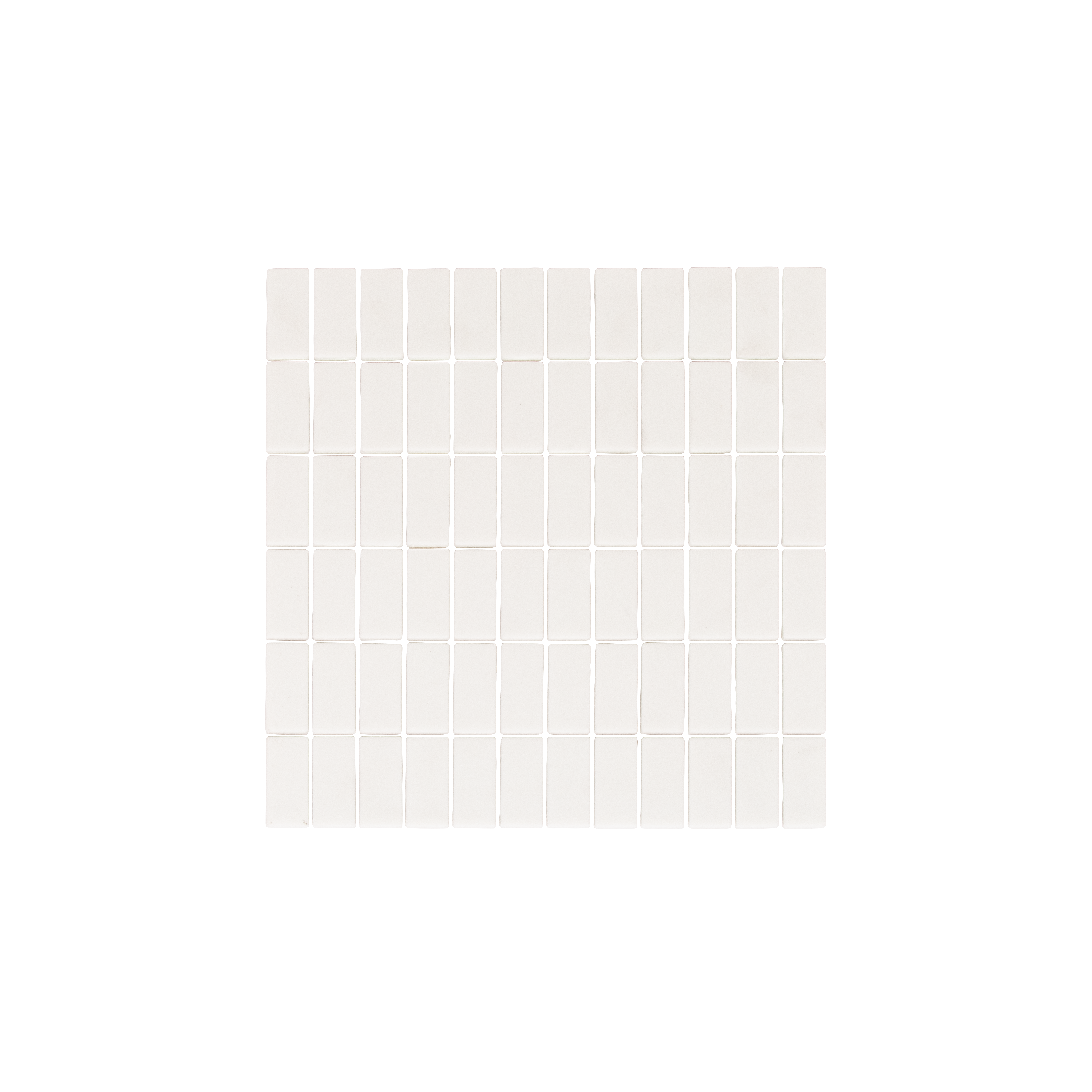 Esashi Rectangle Glass Mosaic Tile - Matte White