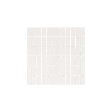 Esashi Rectangle Glass Mosaic Tile - Matte White